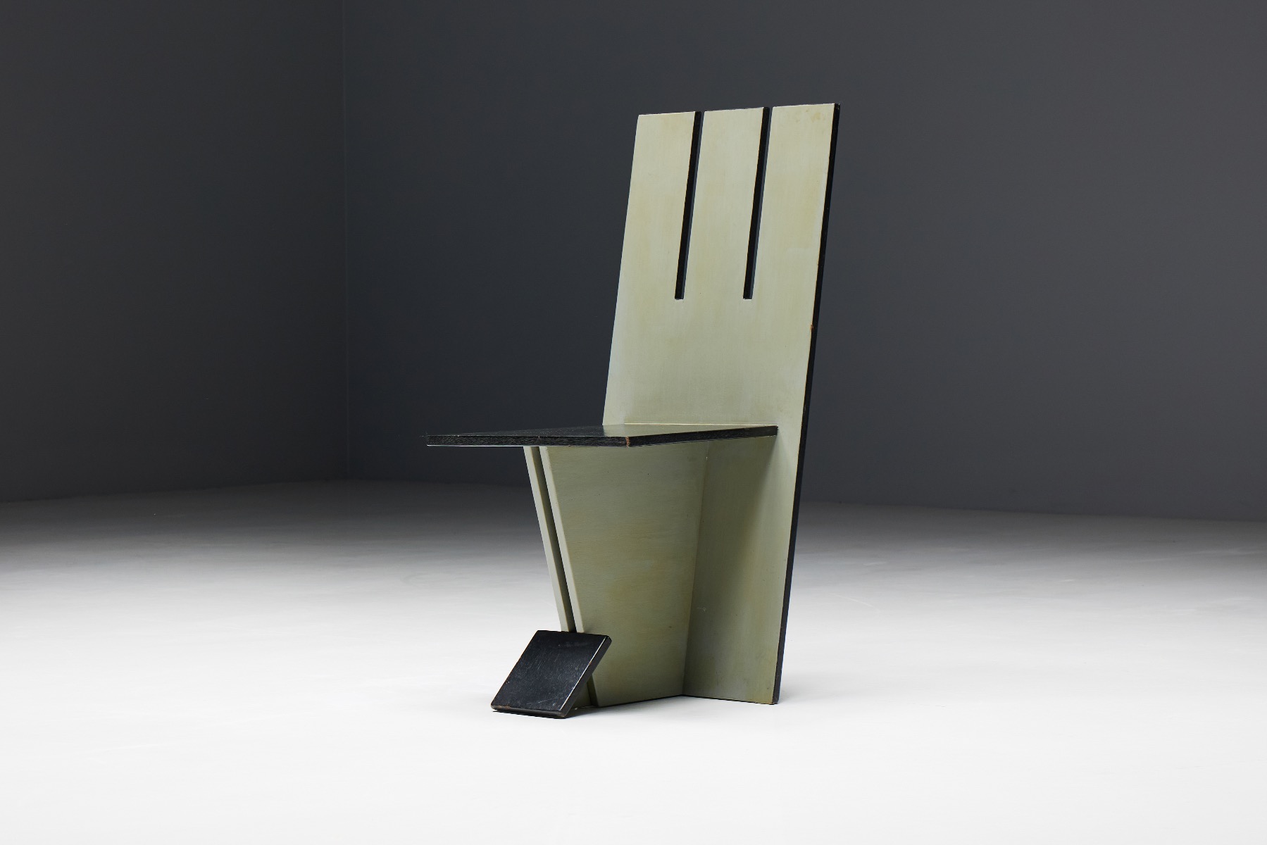 Geometric frame dining chairs mid century style