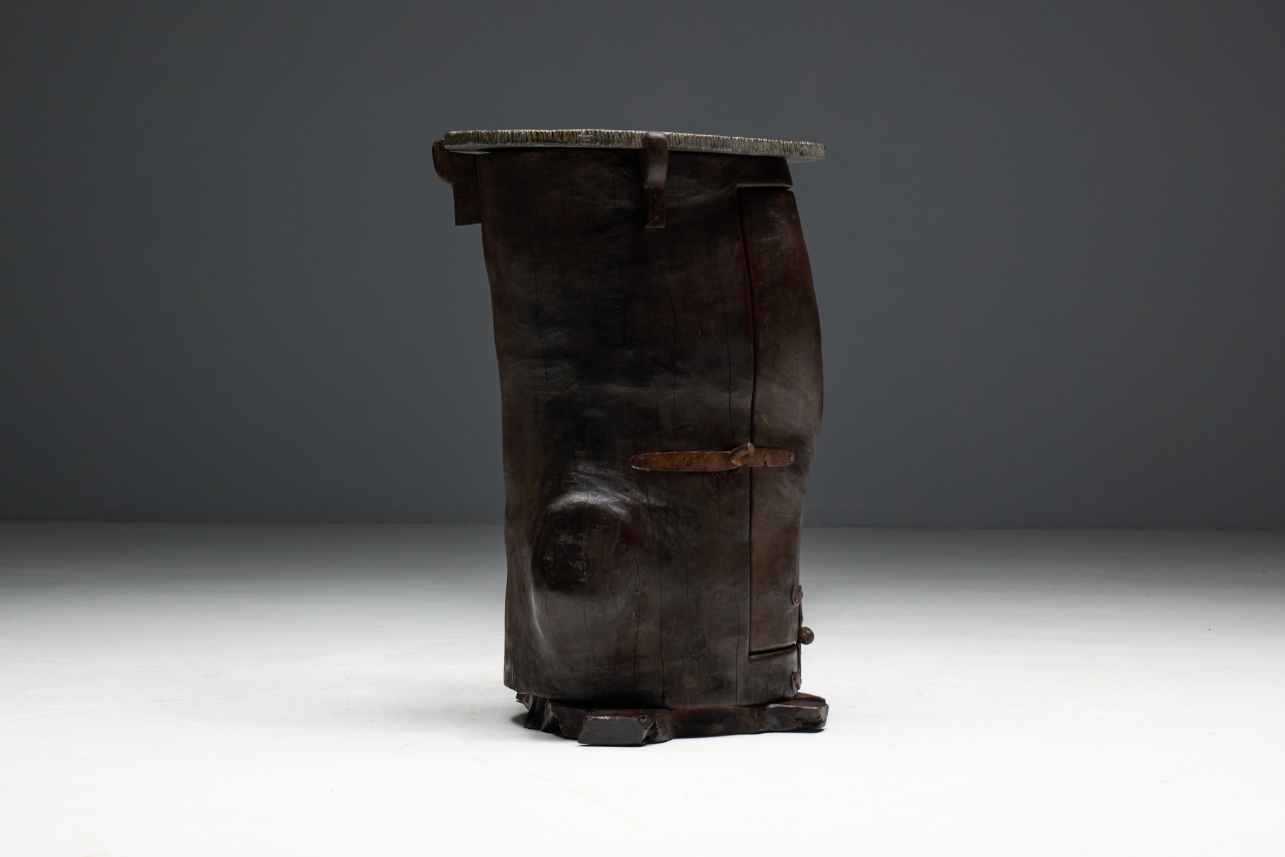Honest wood vernacular side table from the 19th century