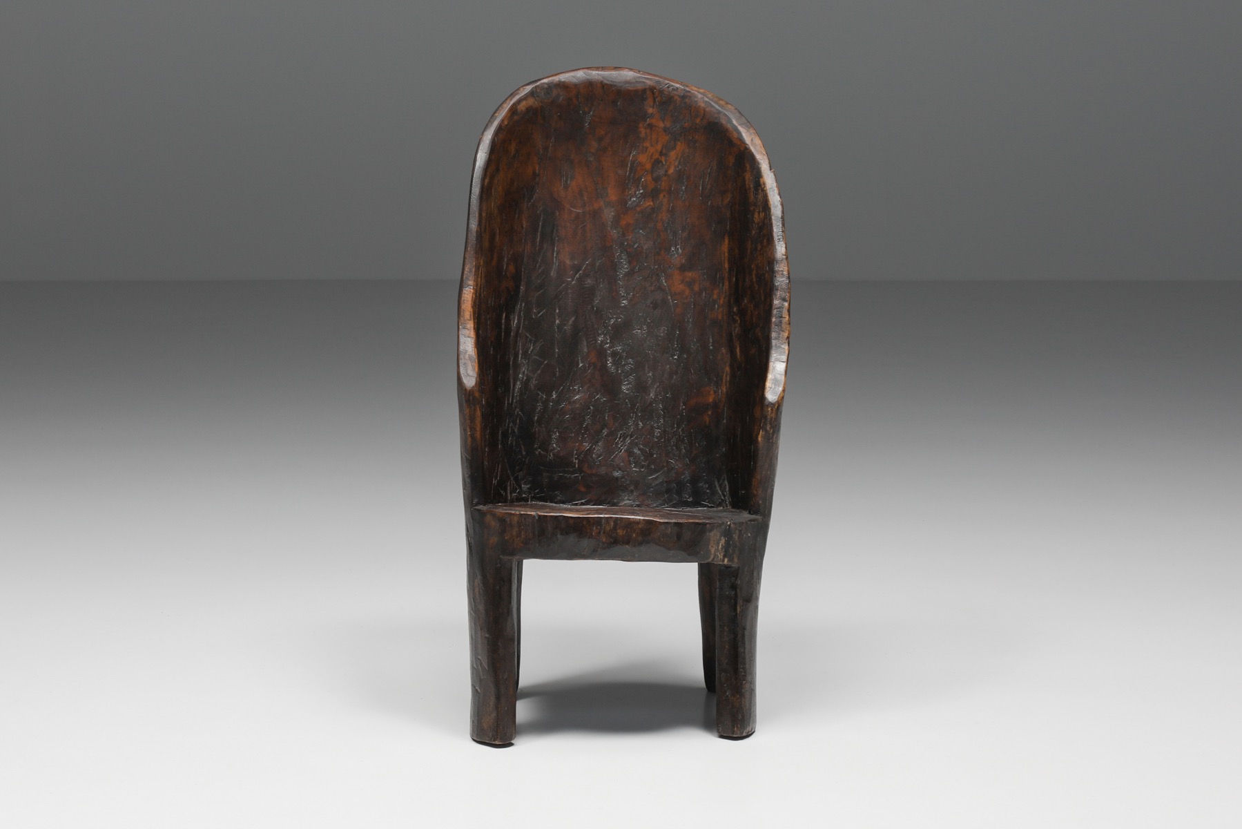 Minimalist organic chair in wabi sabi style