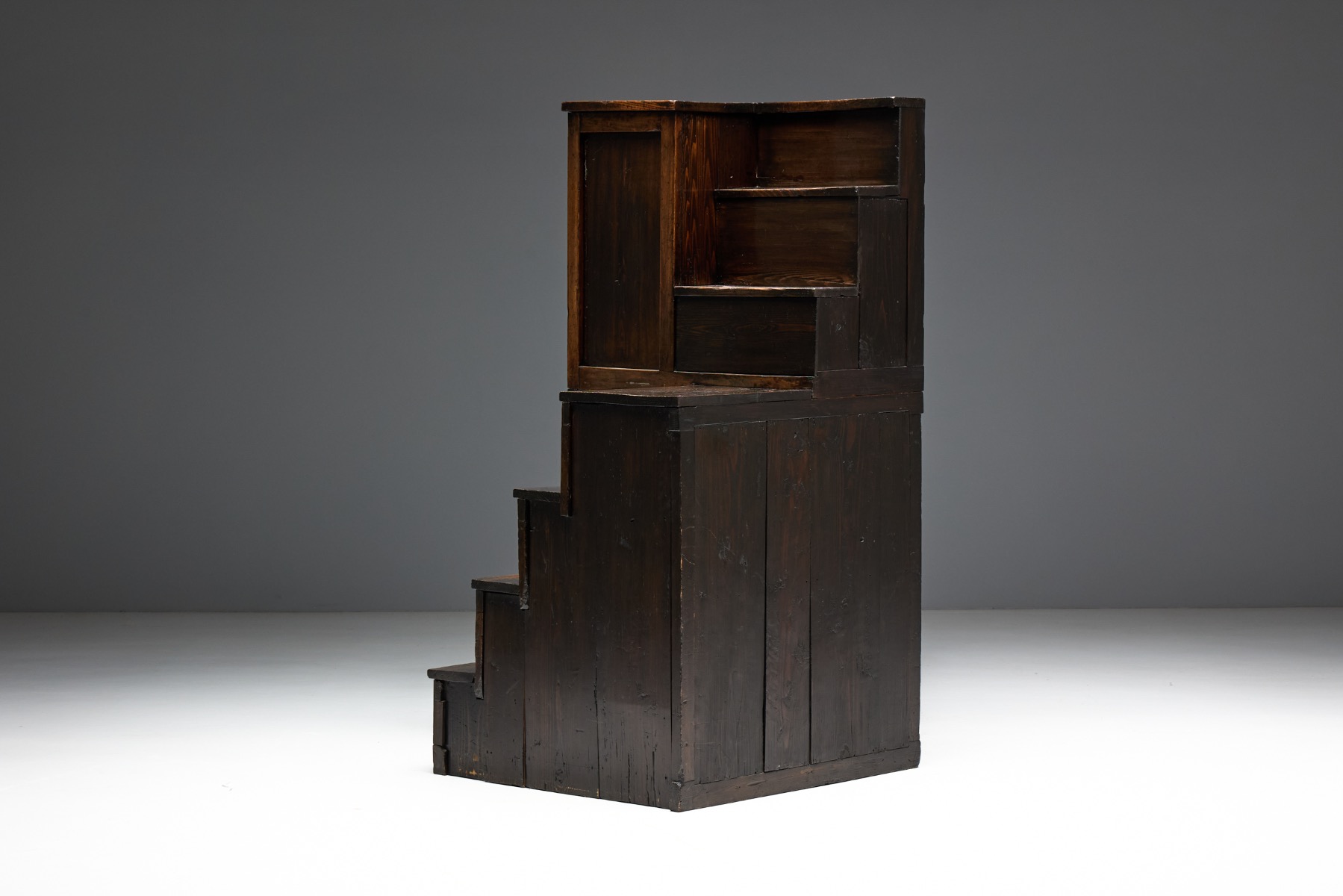 Modular Japanese Kaidan Tansu stair chest with functional layout