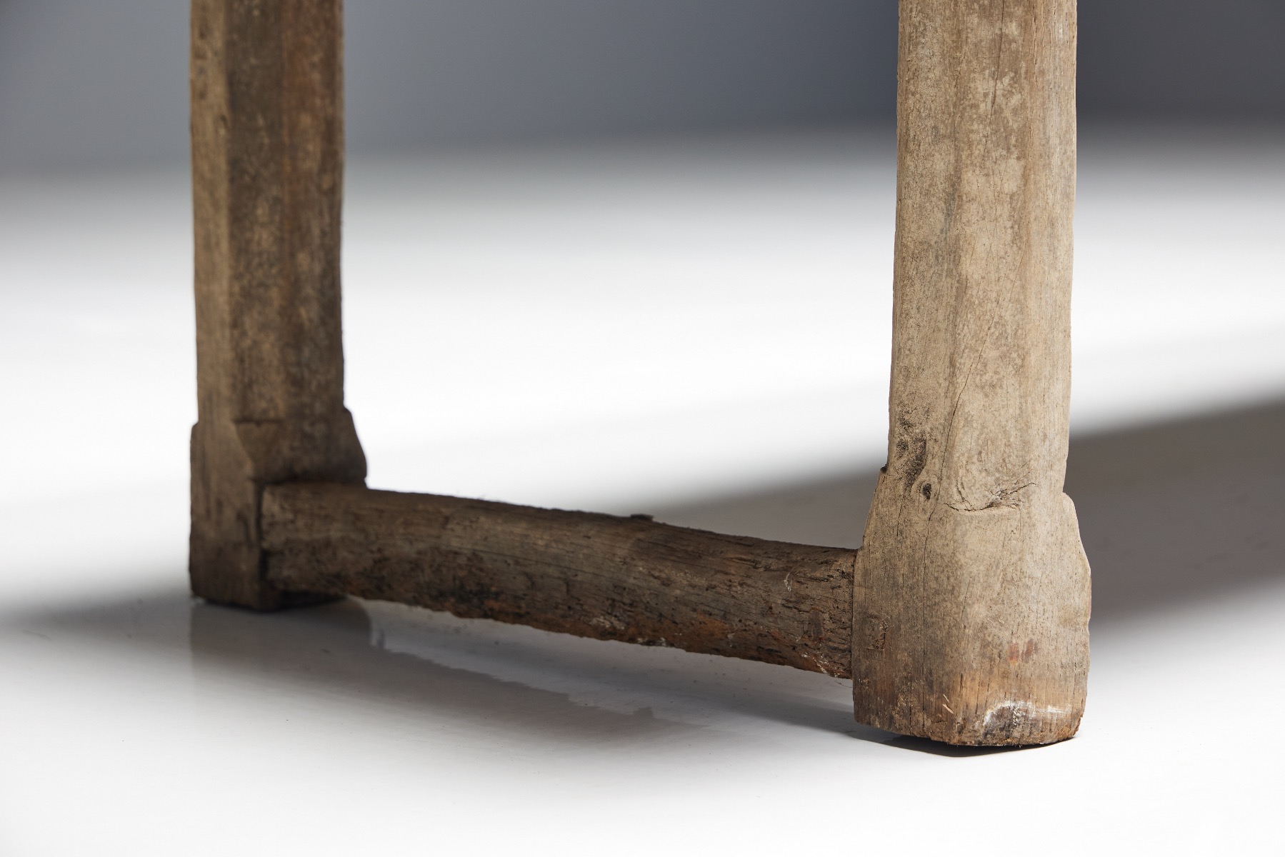 Primitive solid wood dining table in French style