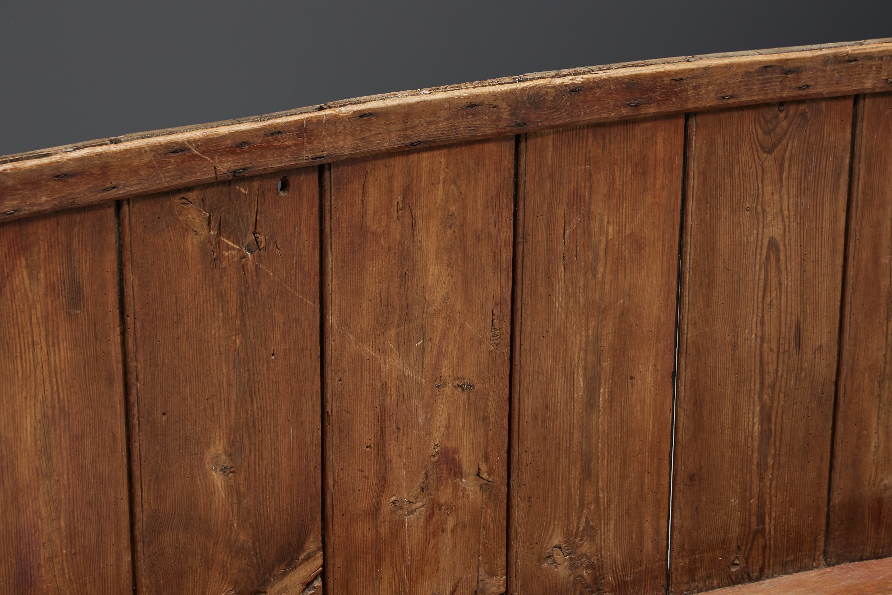 Rustic 1700s wooden settle