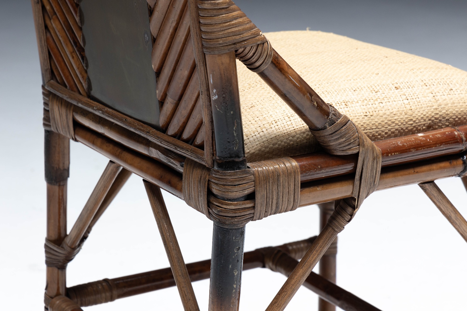 Statement high back chair with sculptural presence