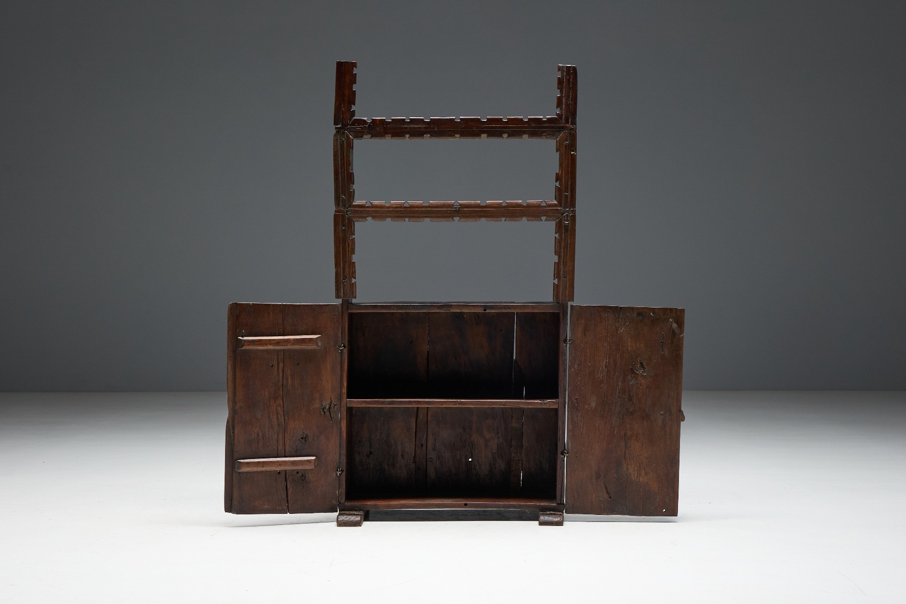 Vernacular art populaire cabinet with simple proportions