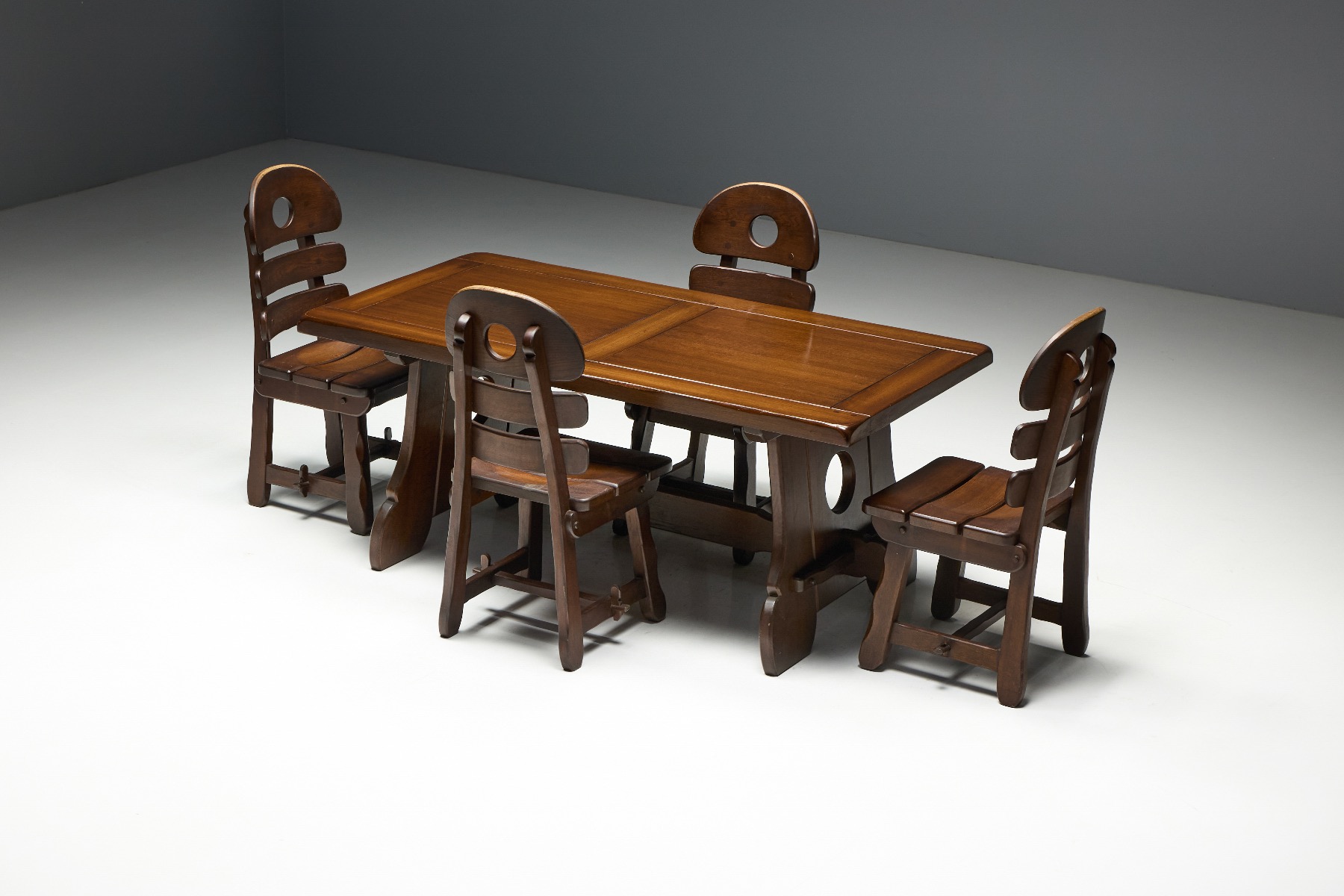 1970s European brutalist dining table