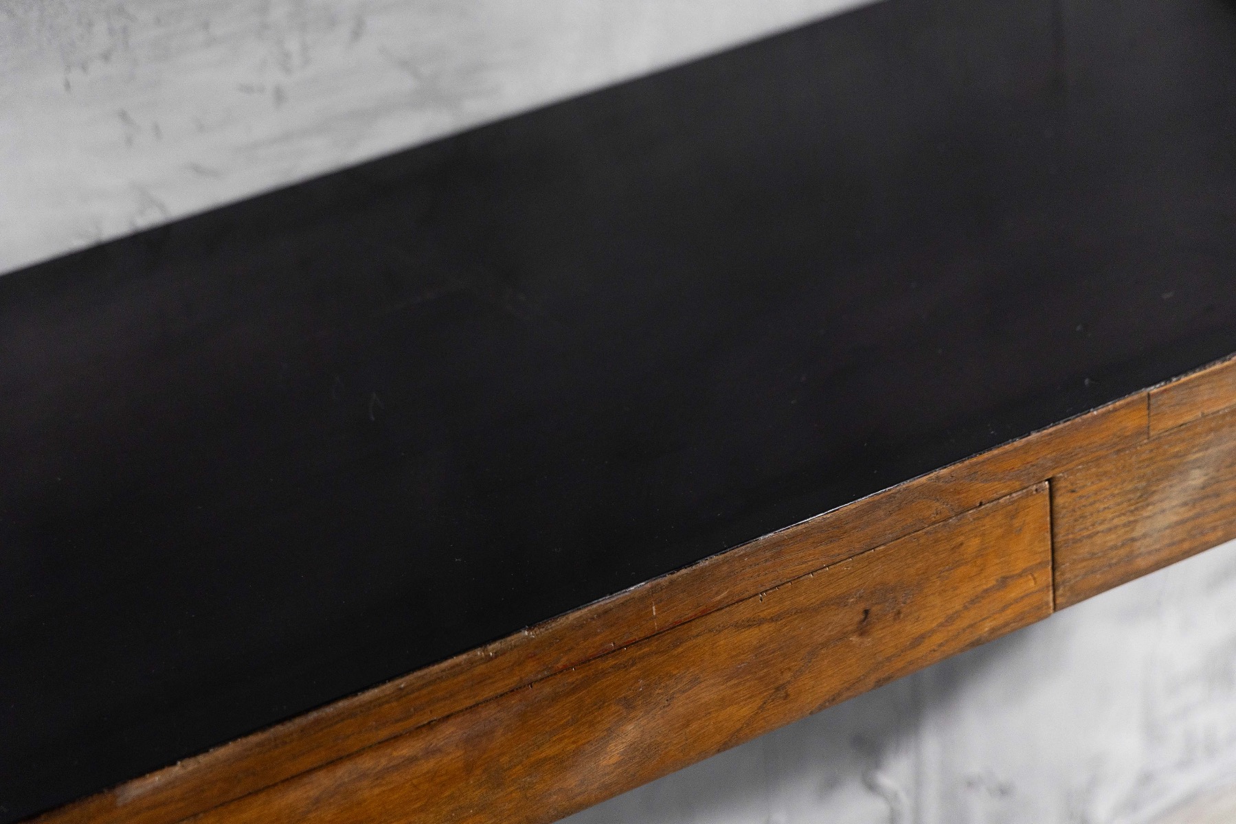 Architectural modernist wall mounted console in wood and Formica, 1960s  