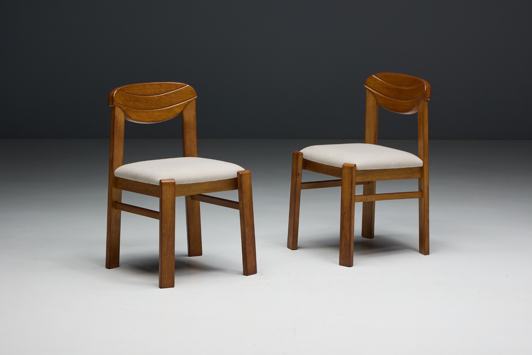 Solid wood brutalist seating 1960s era