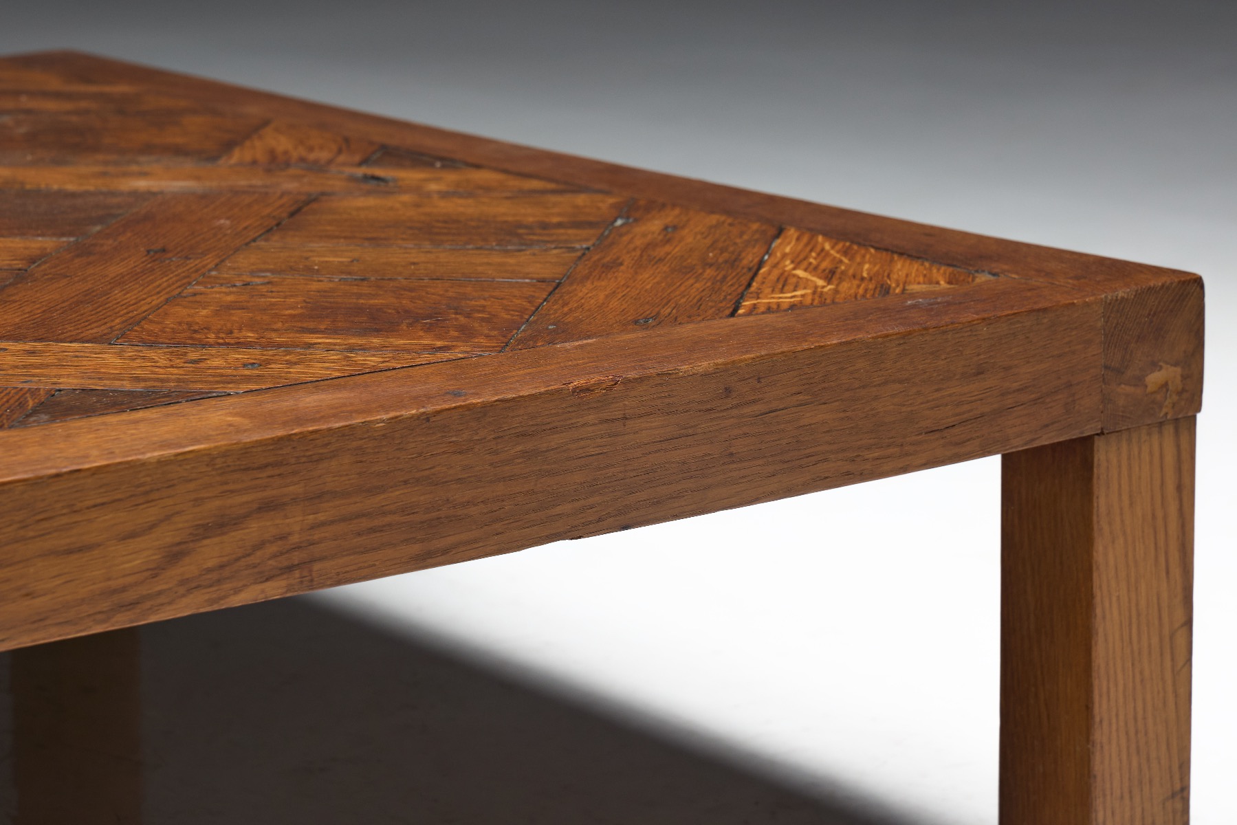 Classic 1970s coffee table with brutalist proportions