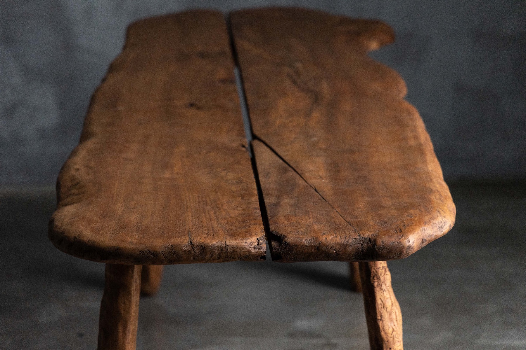 Authentic wabi sabi wooden table