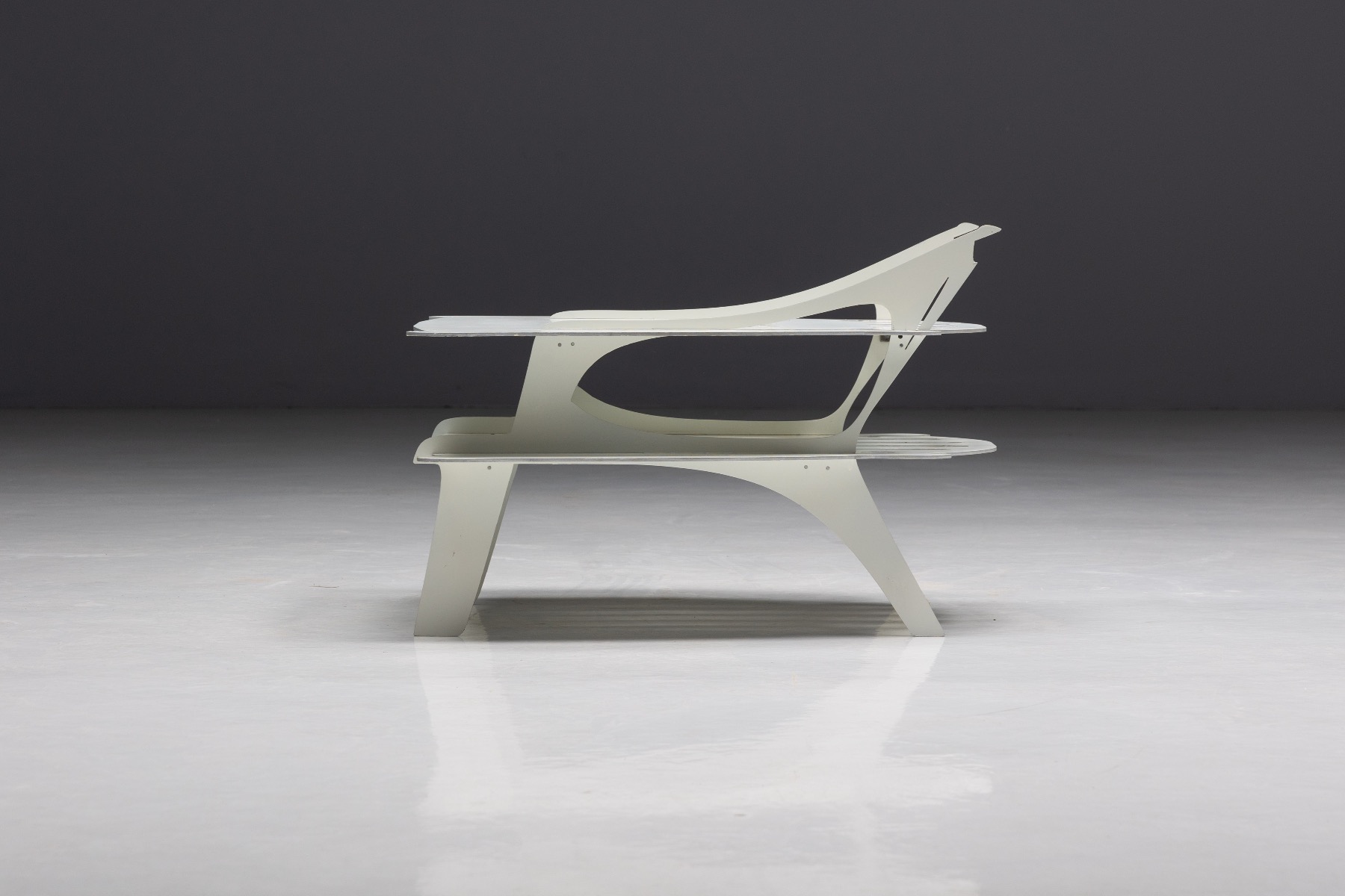 European contemporary coffee table with sculptural clarity