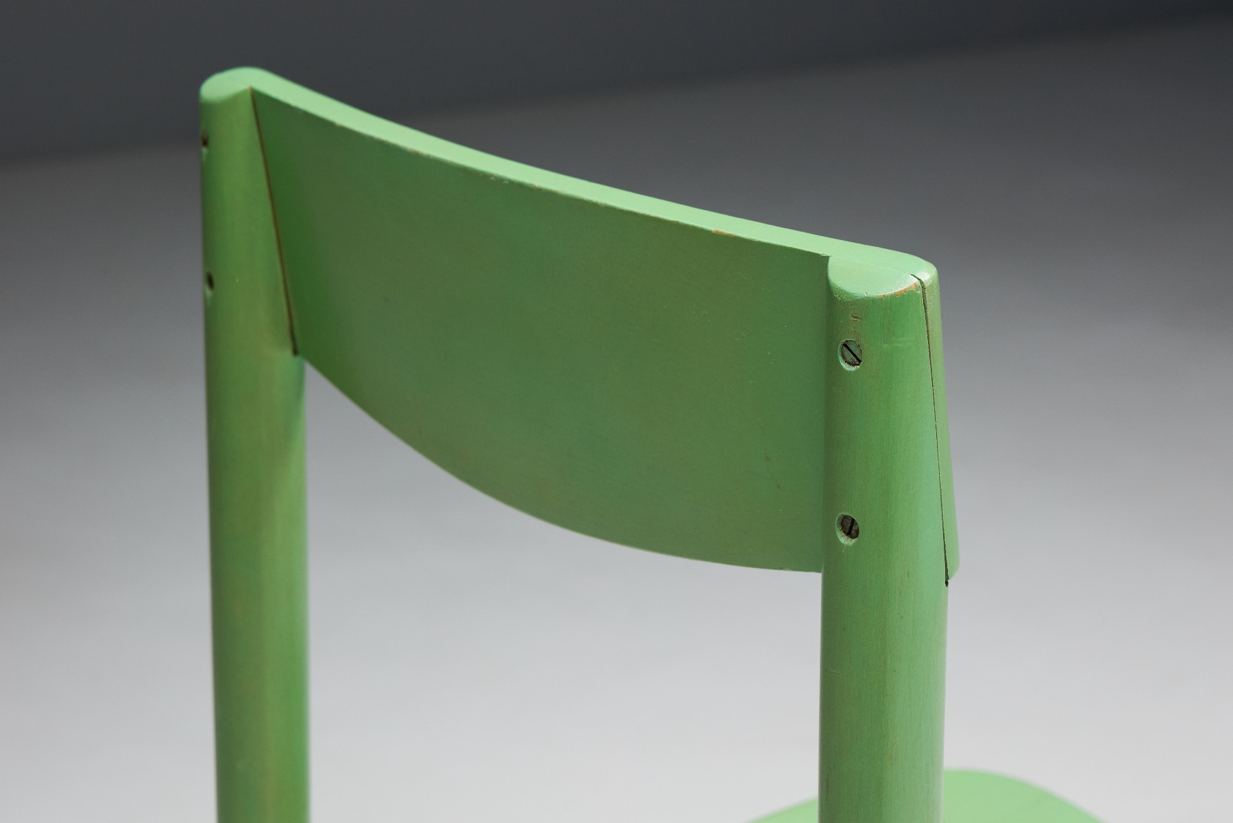European modern green dining chair from the 1960s