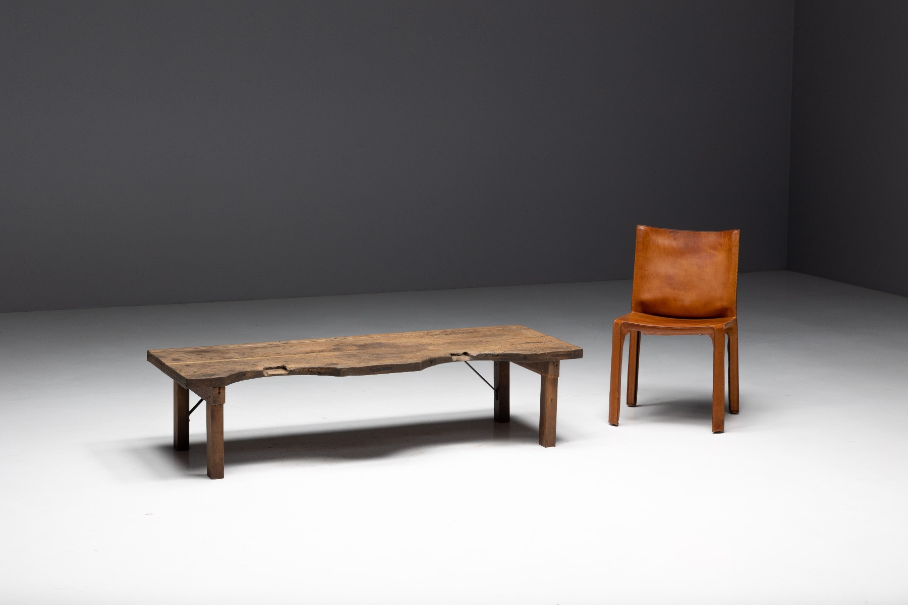 Folk art jeweller coffee table with handcrafted appearance
