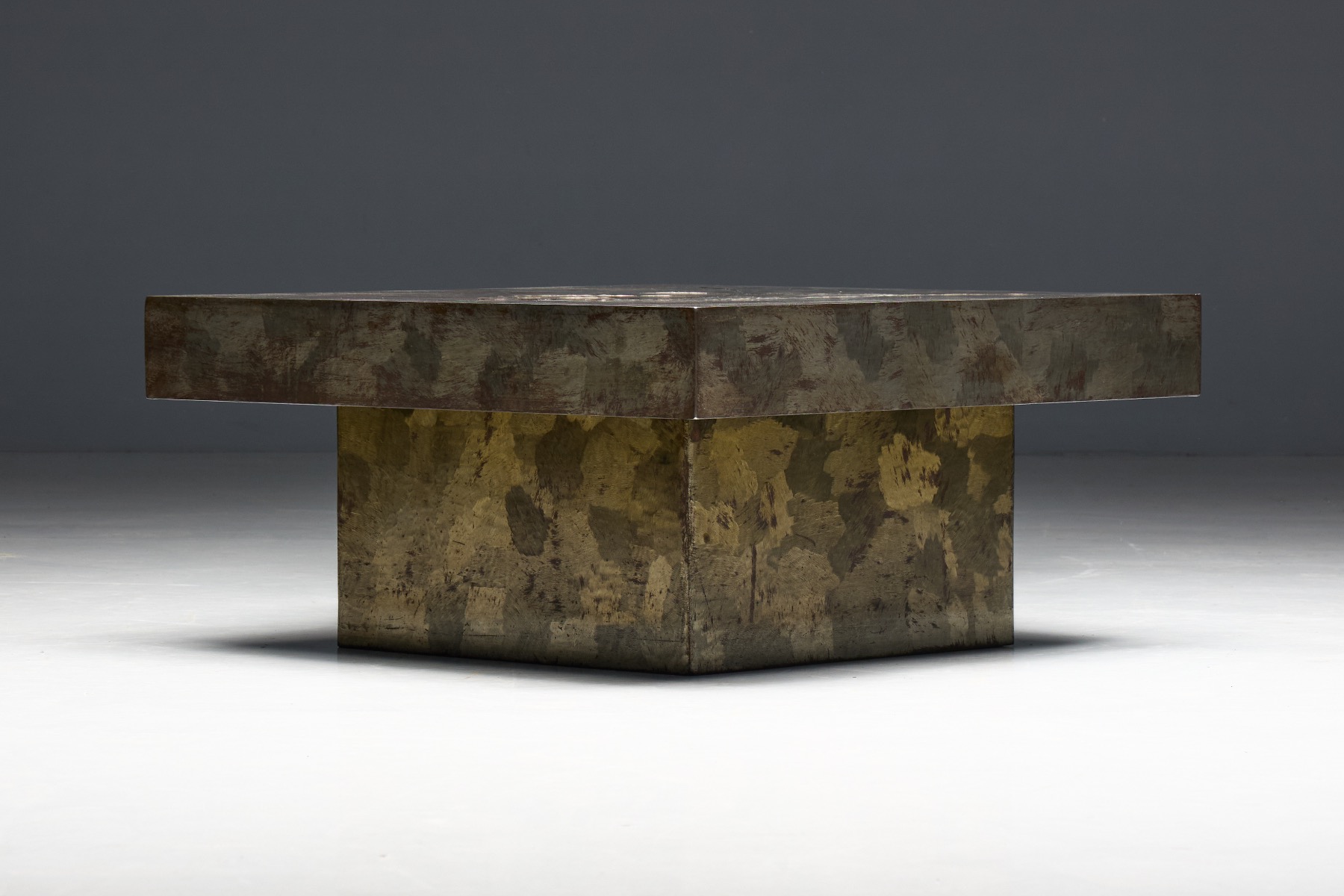 Raw industrial coffee table from the 1970s