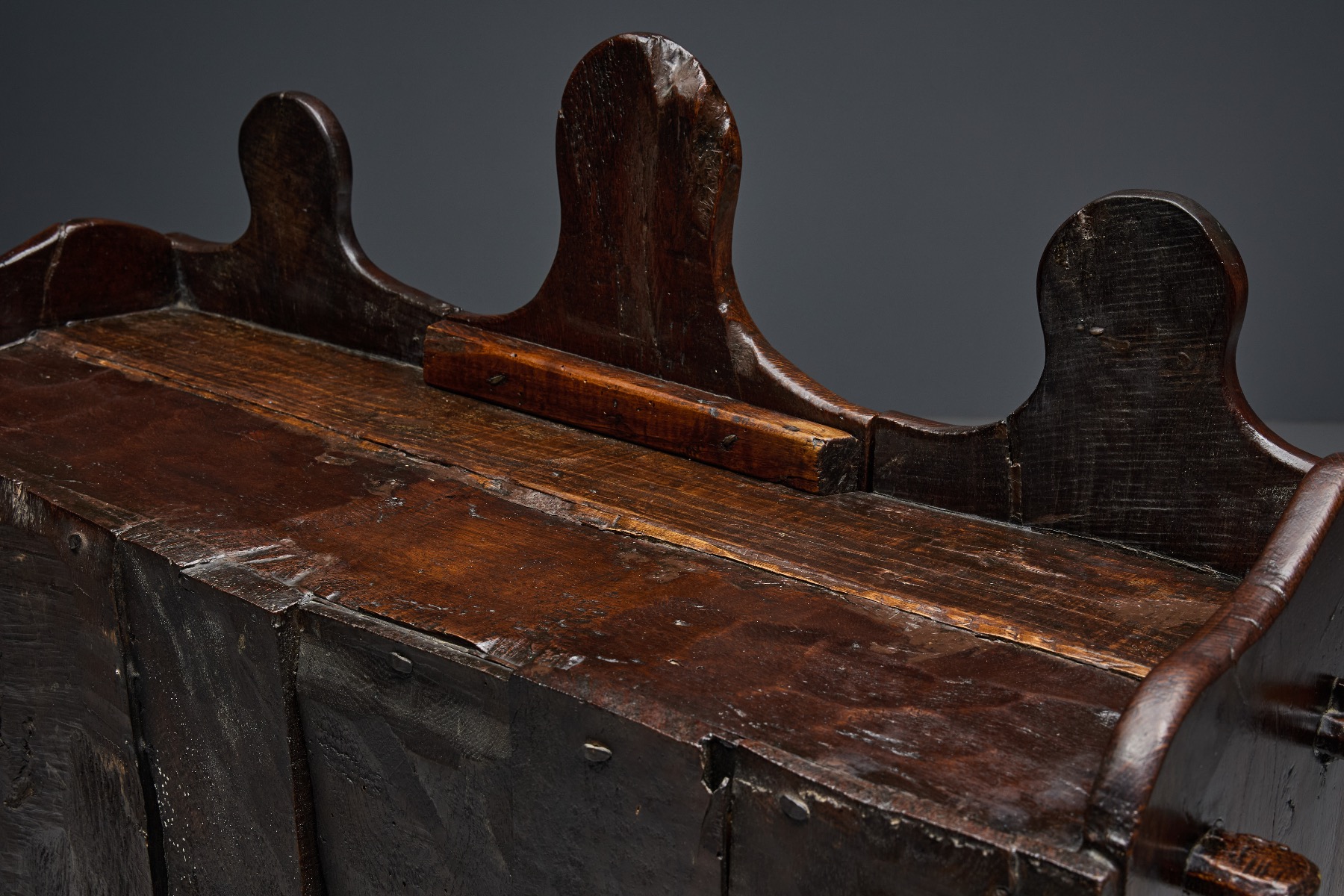 Museum level 19th century folk art cabinet