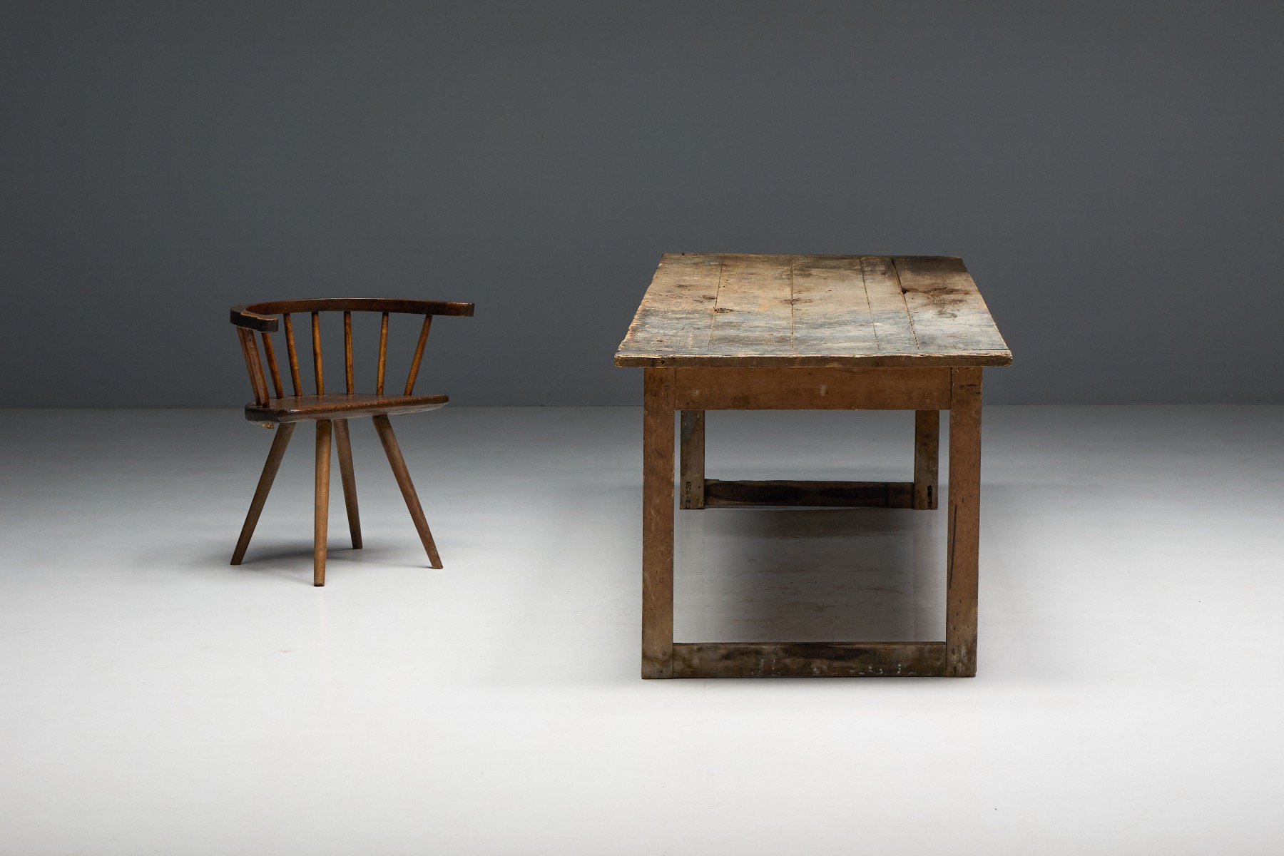 Museum level primitive dining table from the early 1900s