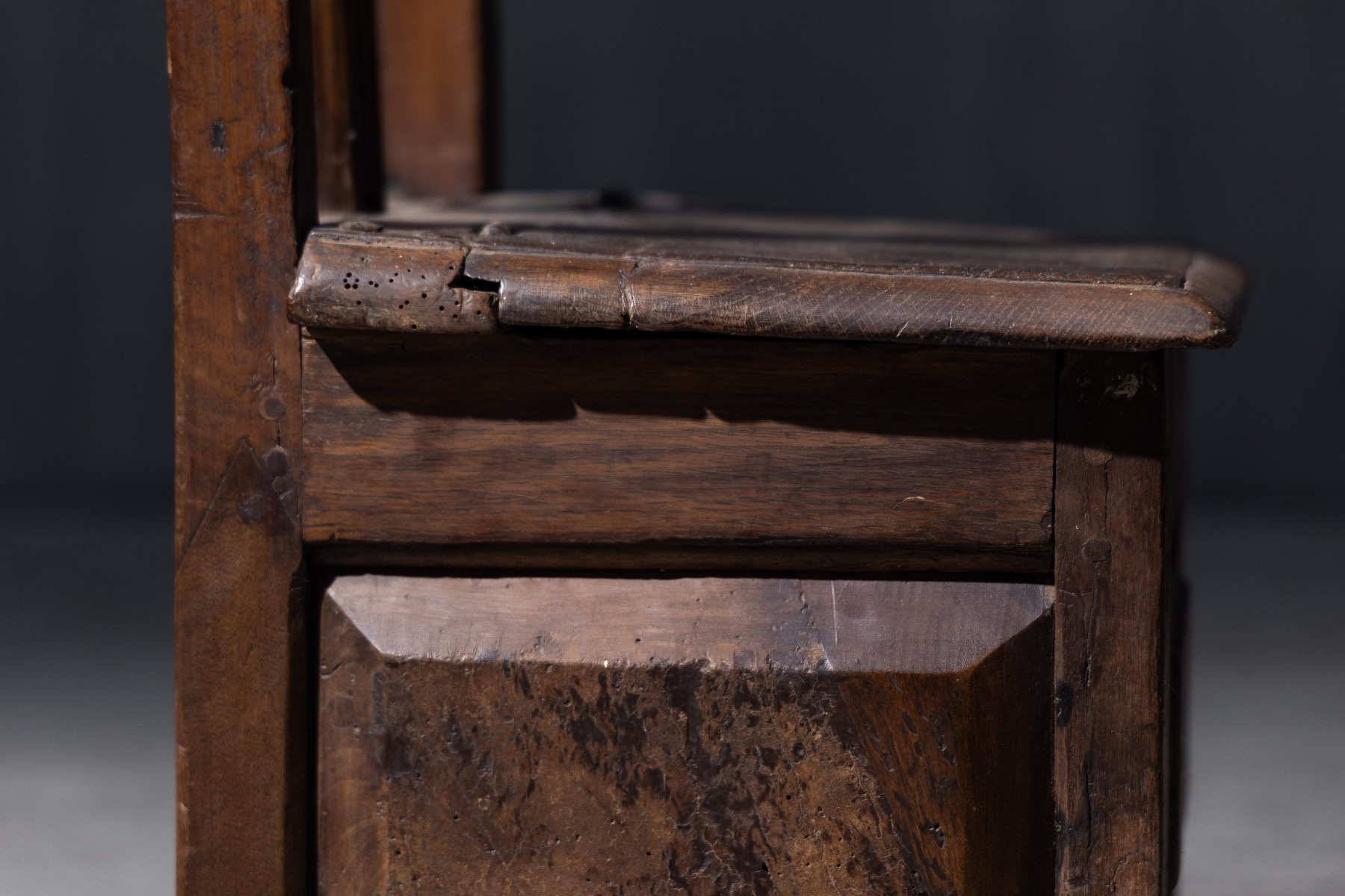 Museum level 19th century rustic storage chair