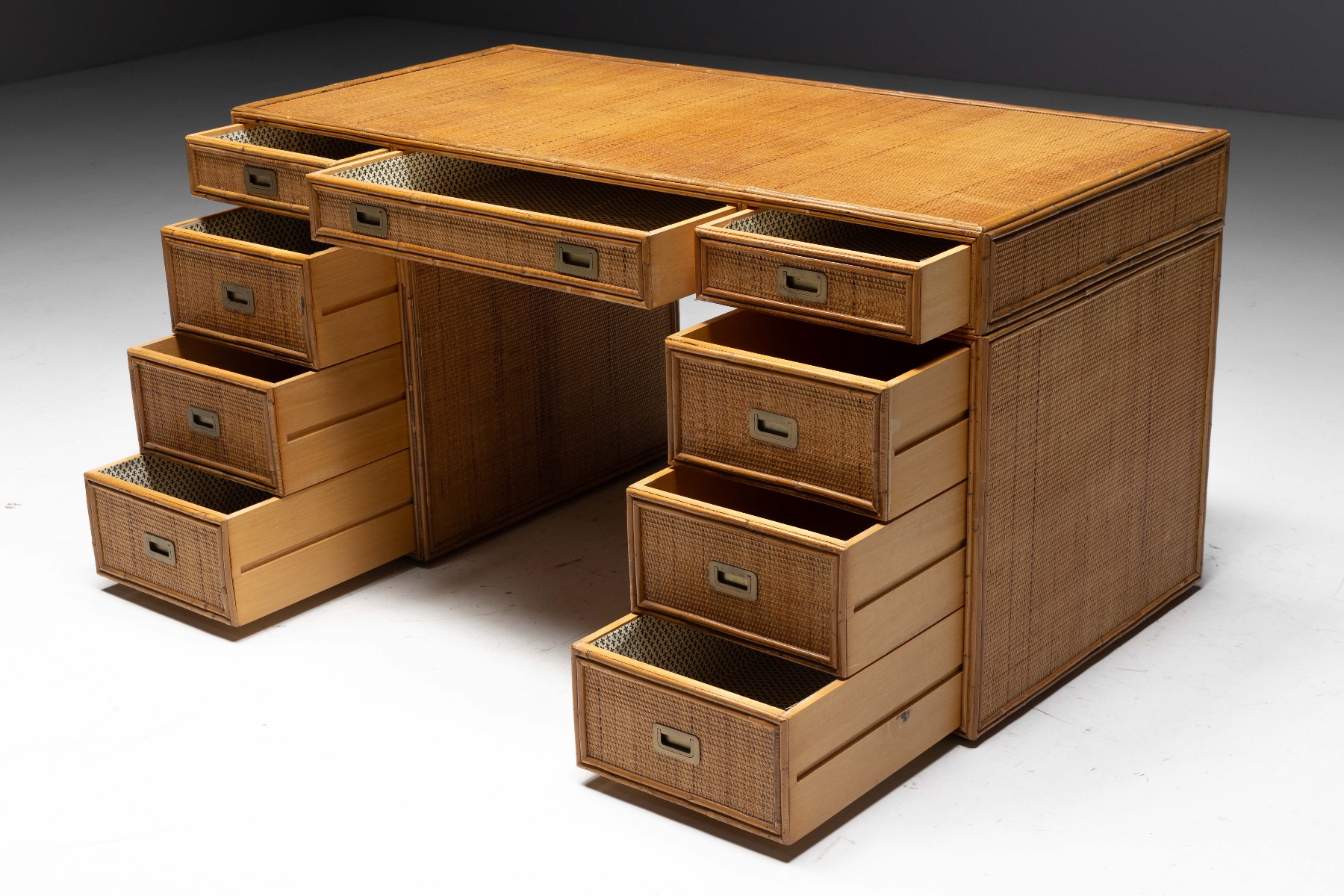Bamboo desk crafted with natural materials and simplicity