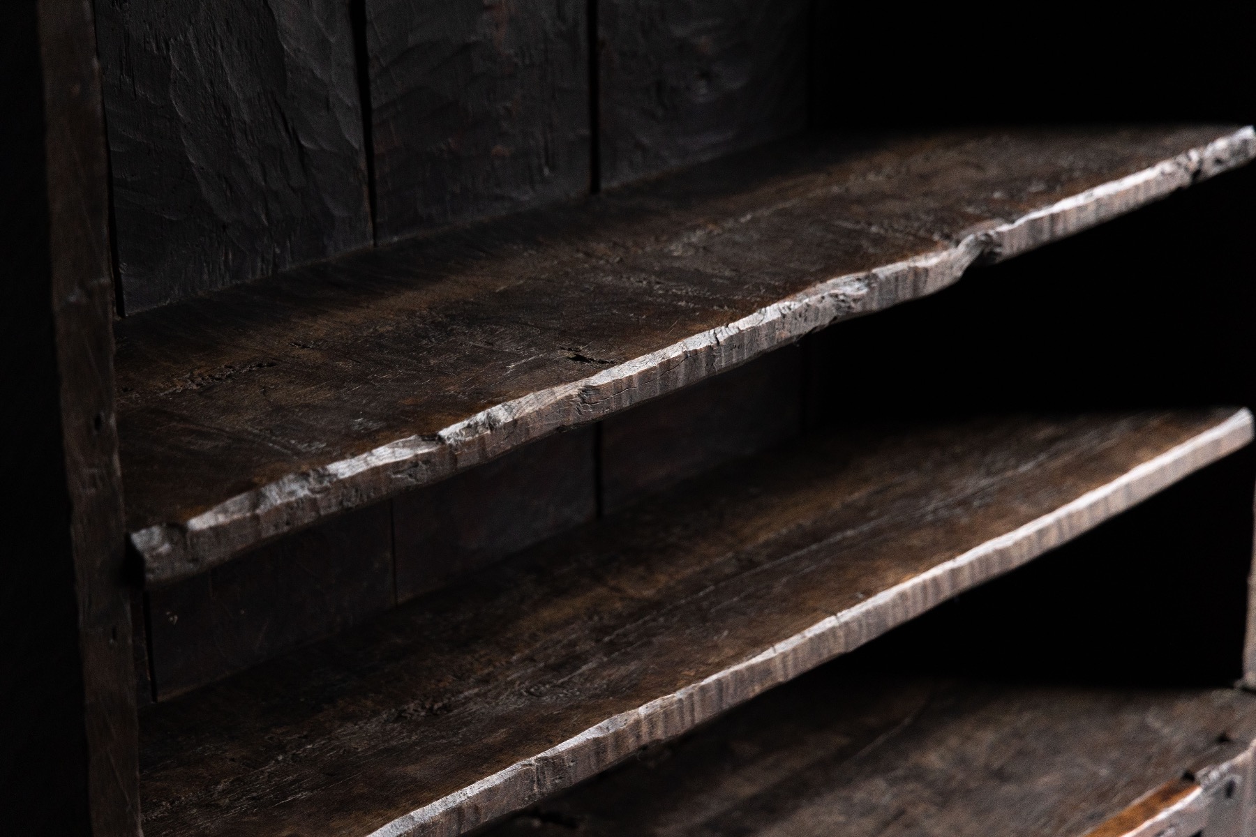 Aged rural wooden cabinet from the 1700s