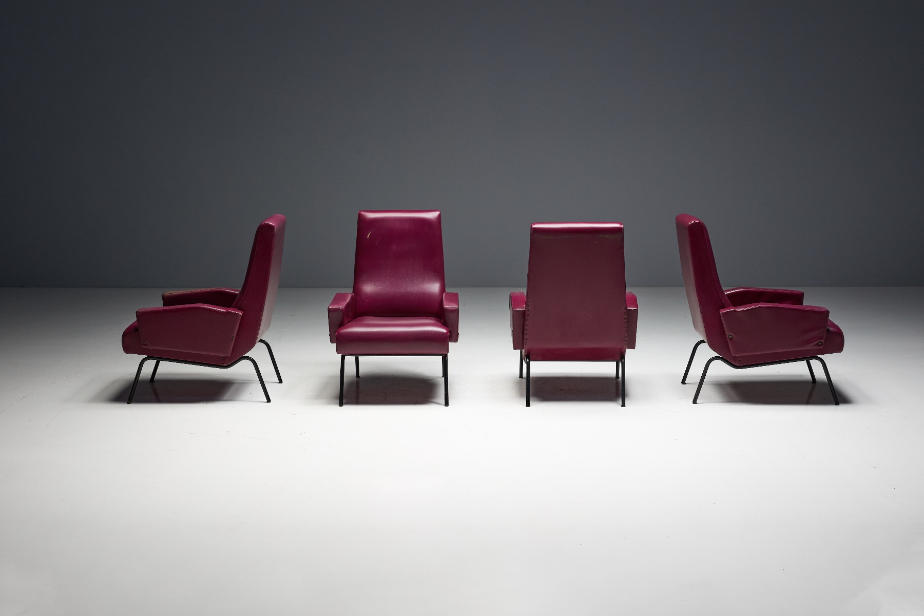 Refined 1950s lounge chair inspired by Italian modernism