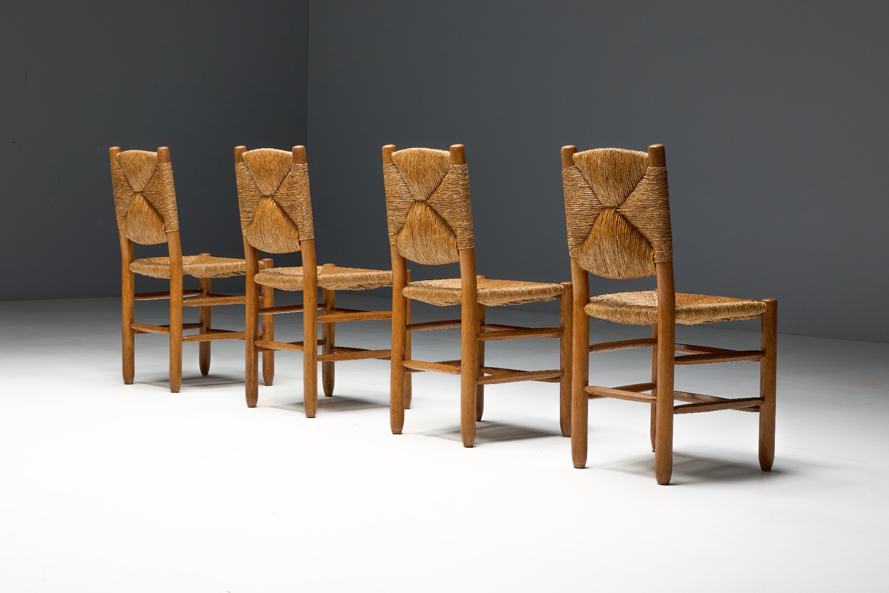 Understated modernist Bauche chair with simple geometry