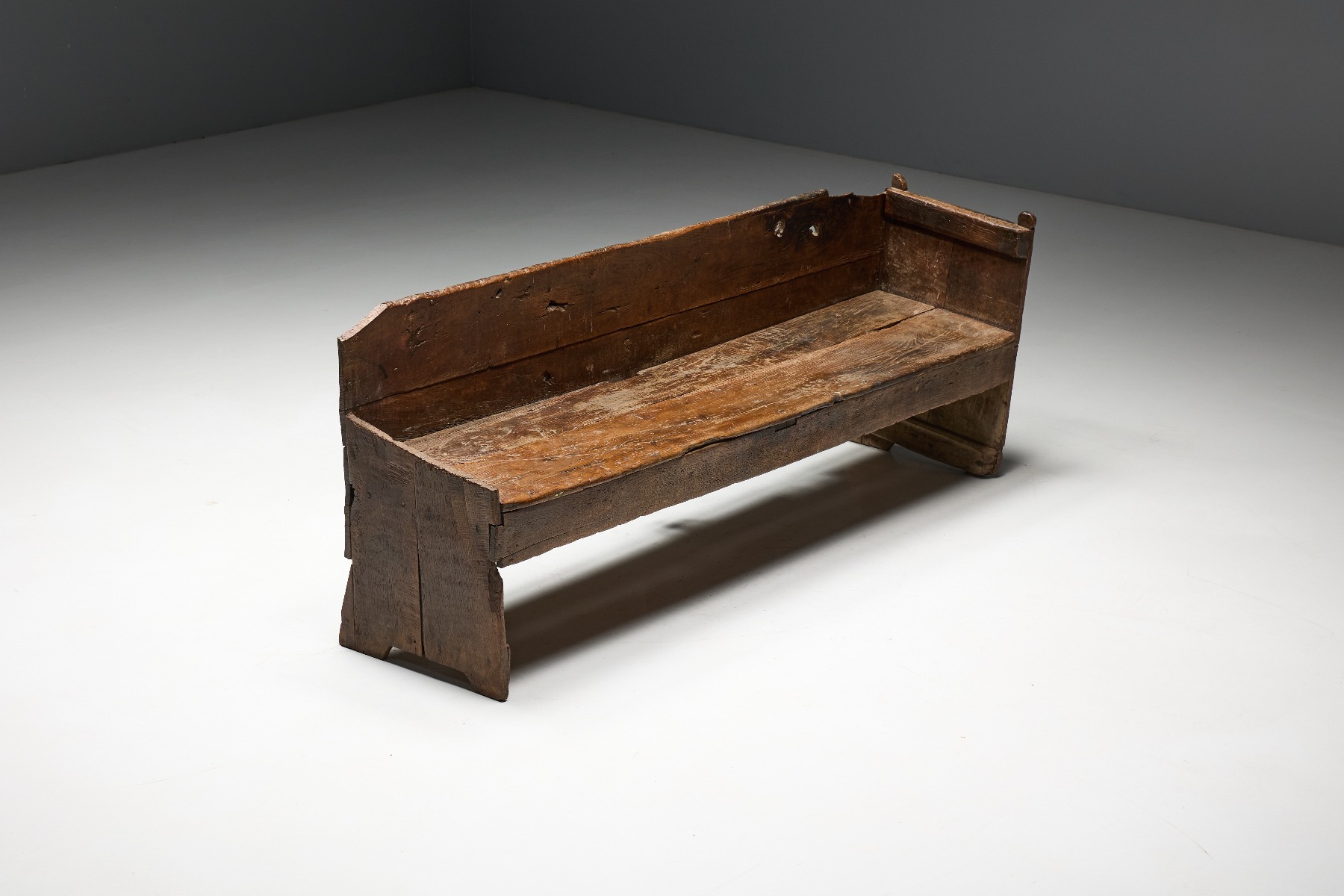 Antique country bench wabi sabi style