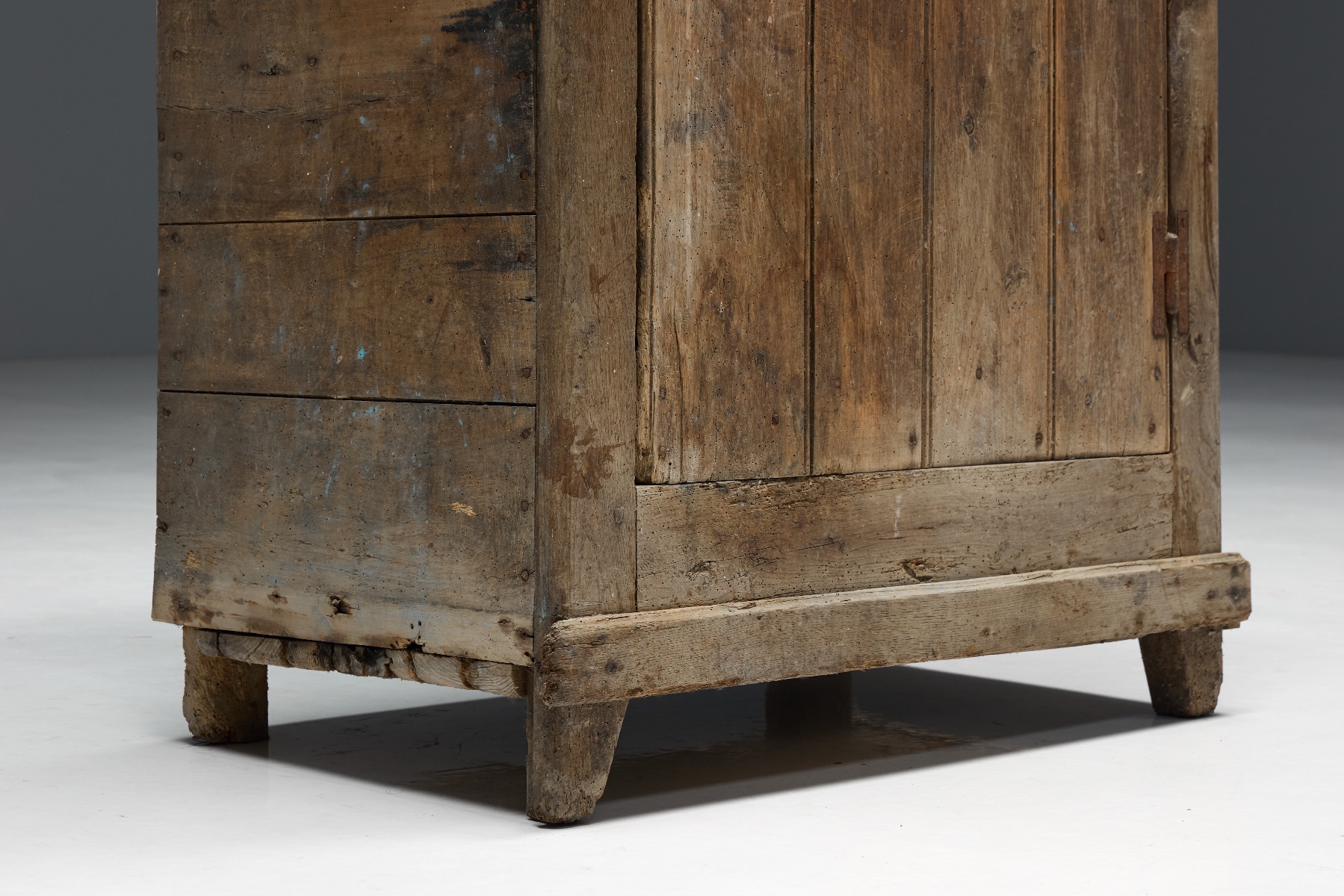 Authentic 19th century rural wooden cabinet