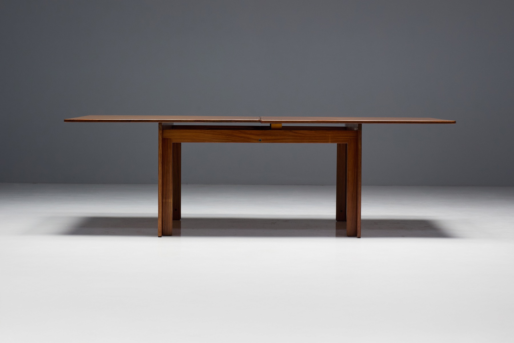 Architectural wooden dining table from the 1960s