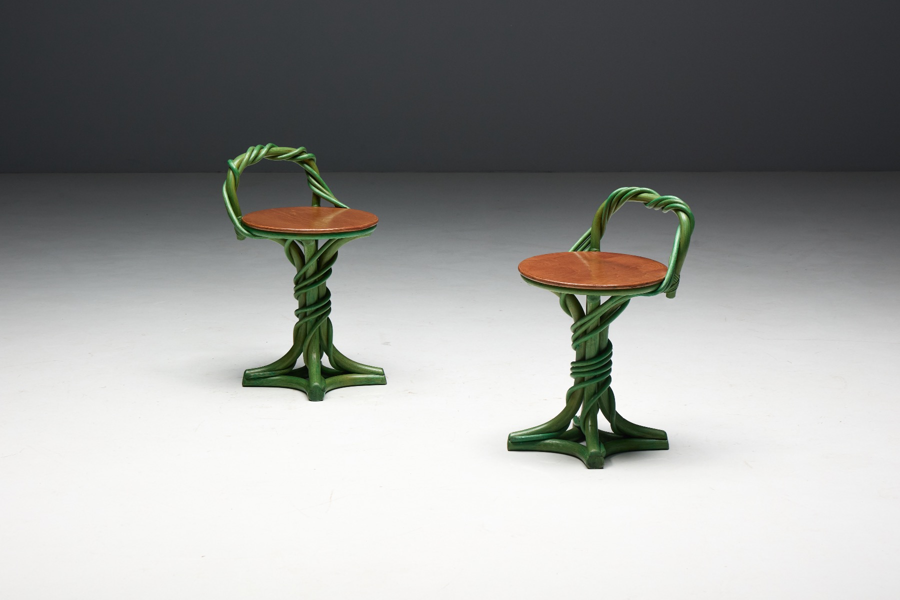Decorative organic stool from the late twentieth century
