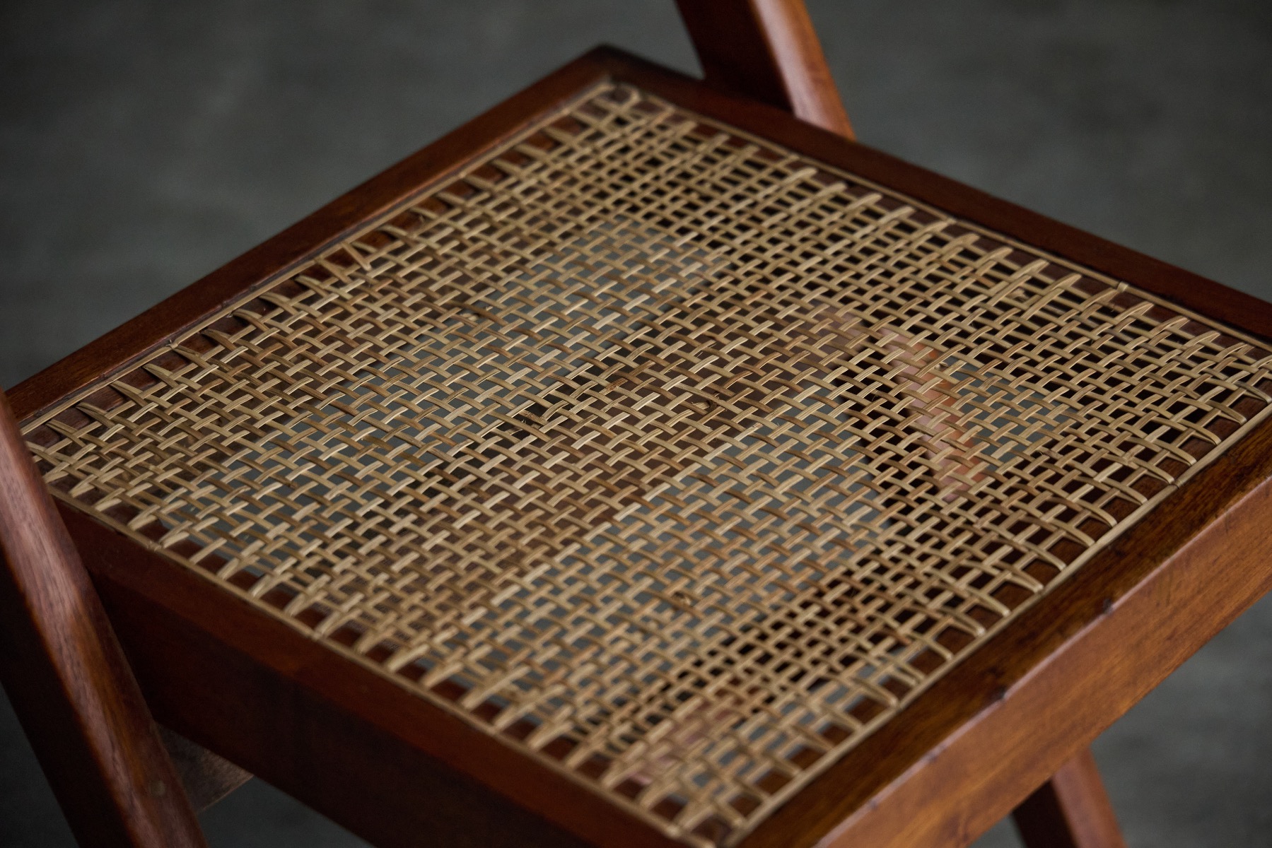 Indian and European modernist library chair by Jeanneret