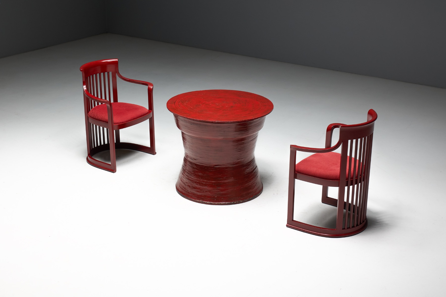 Frank Lloyd Wright inspired Japanese furniture dining set