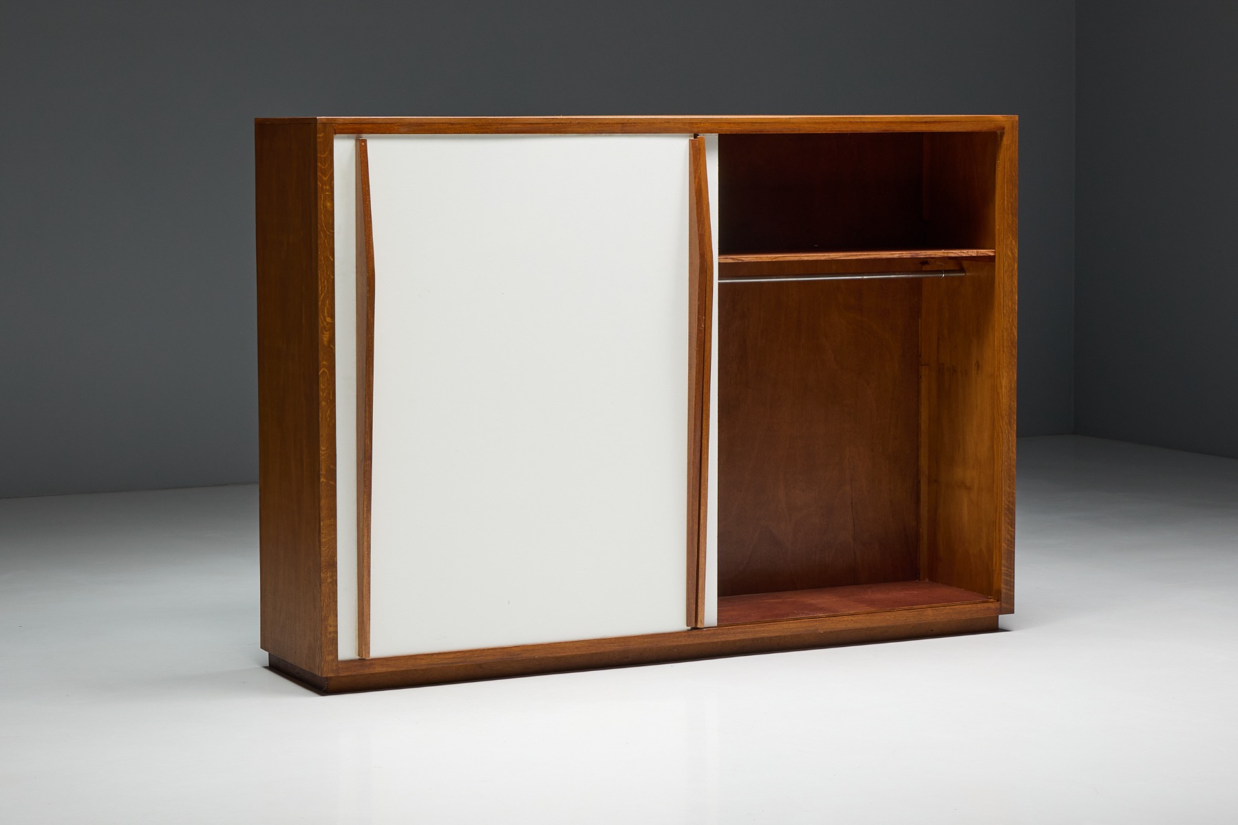 1950s architectural storage piece blending historical doors with new case