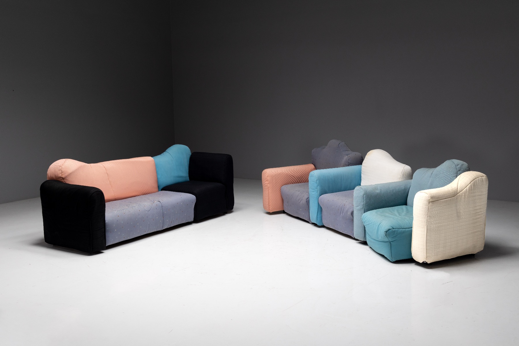 Retro modular sofa design by Gaetano Pesce