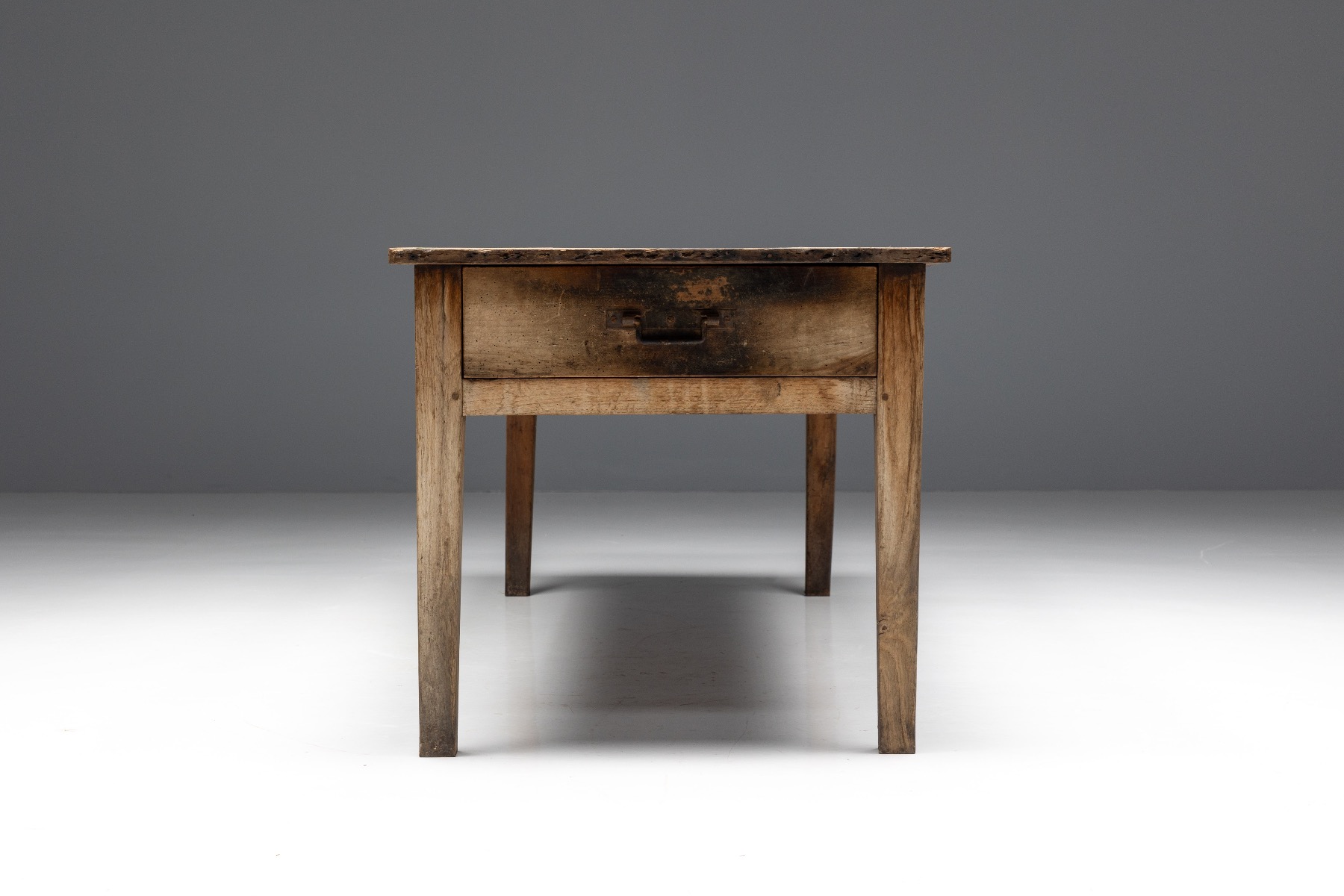 Rustic antique folk dining table