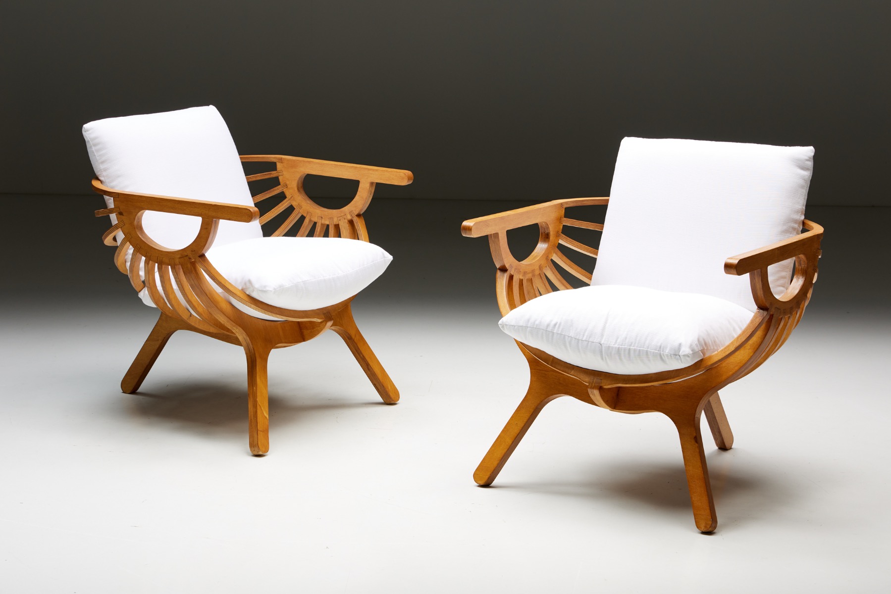 Sleek shell lounge chair in modern look