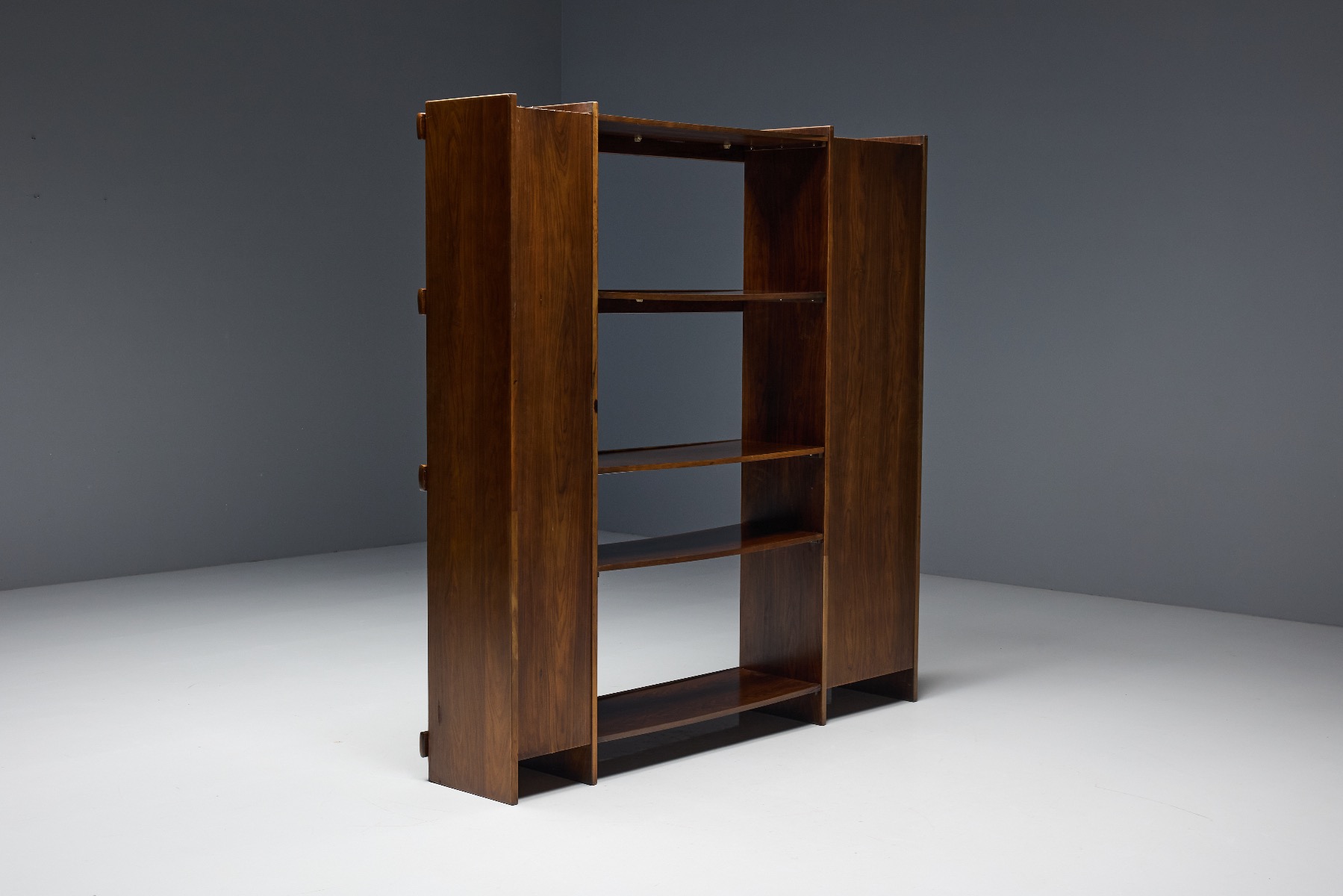 Solid wood Brazilian bookcase 1960s
