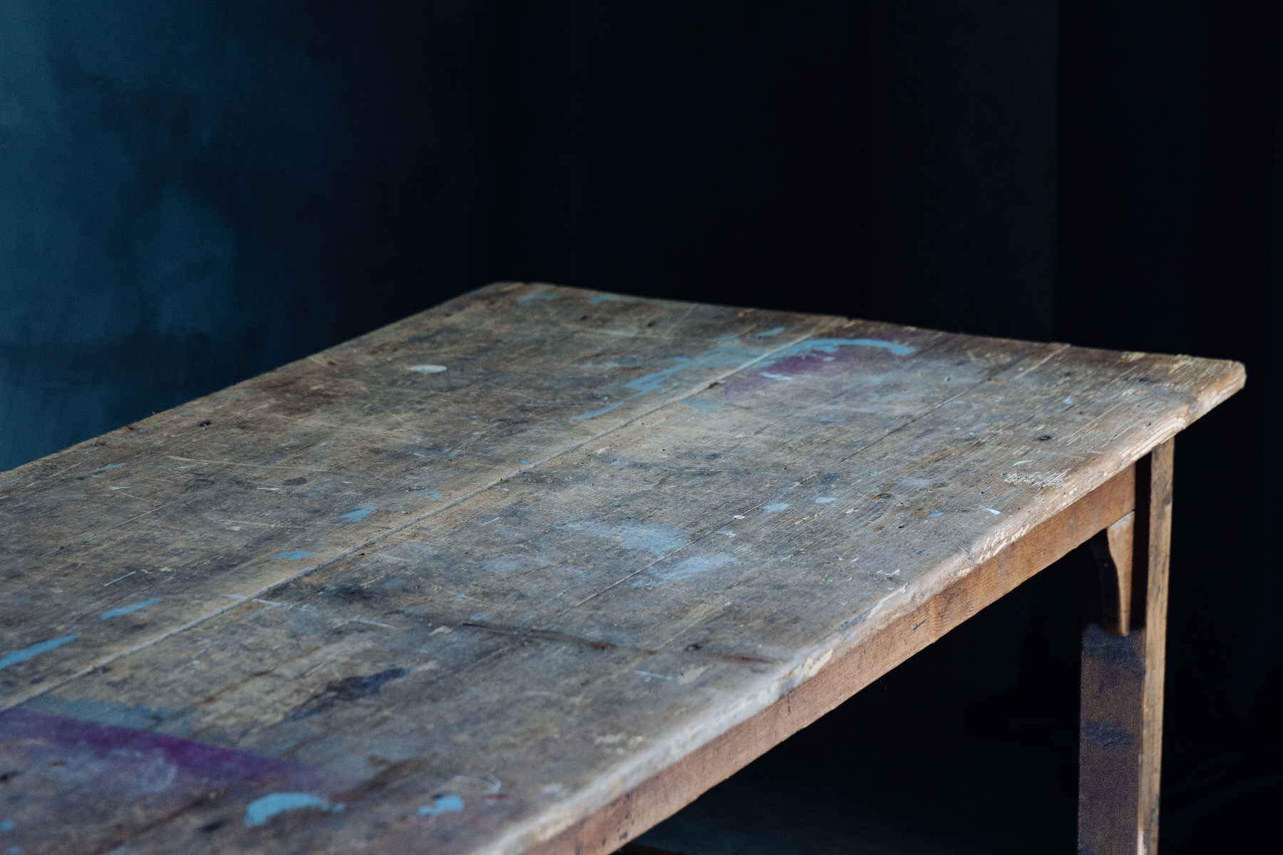 Antique country farmhouse dining table
