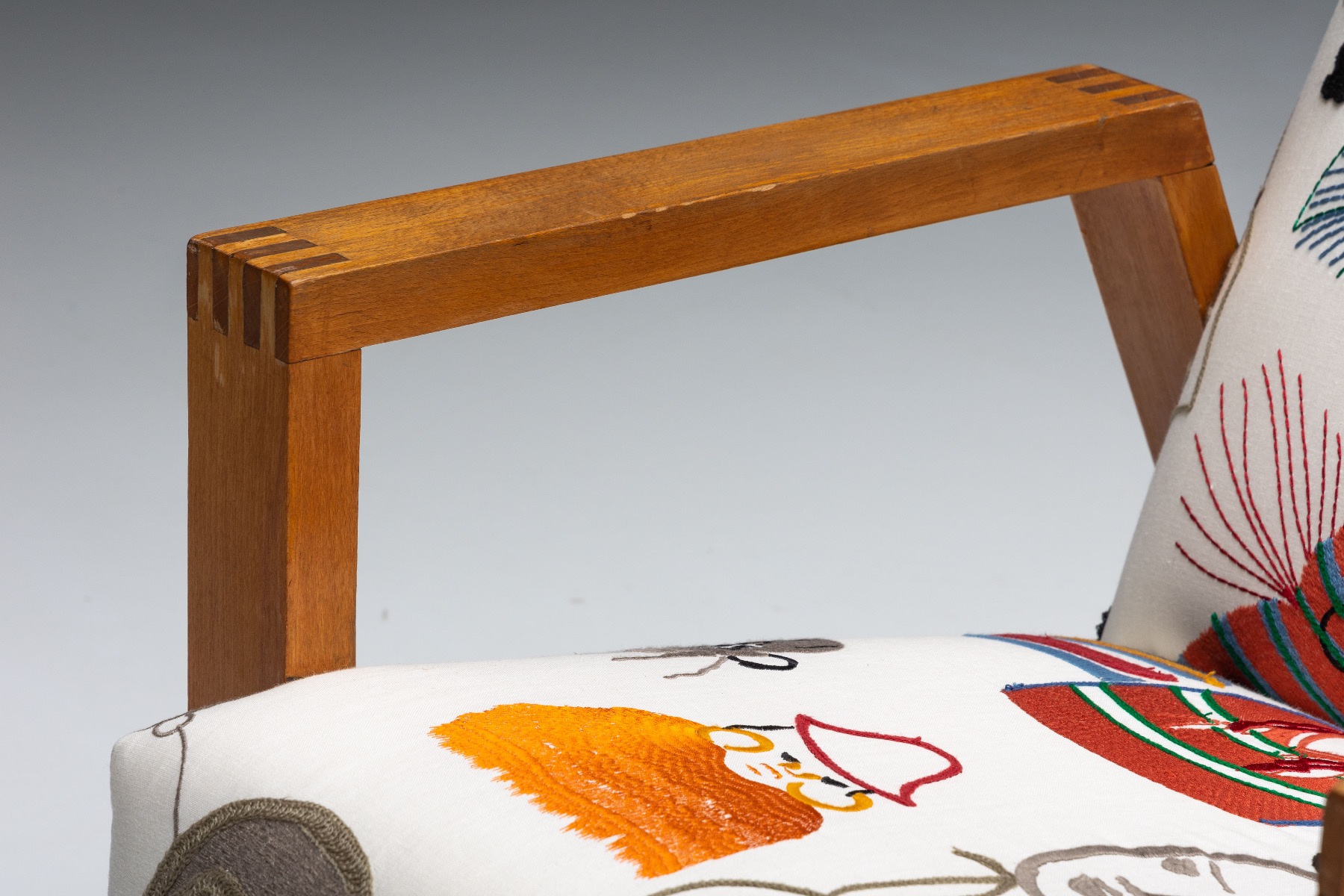 Architectural Dutch chair in modernist 1960s design
