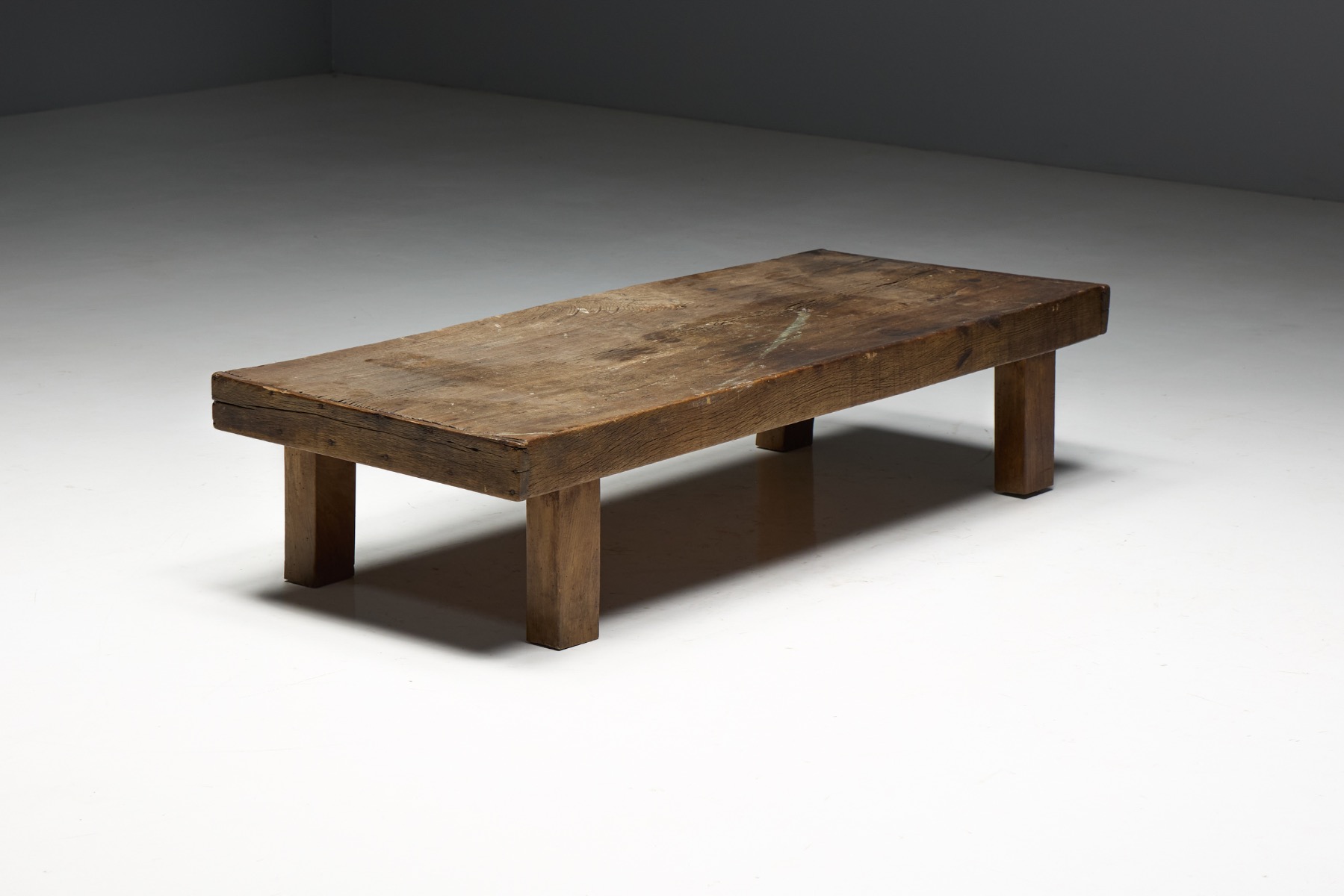 Authentic low farmhouse coffee table dating to the late 1800s