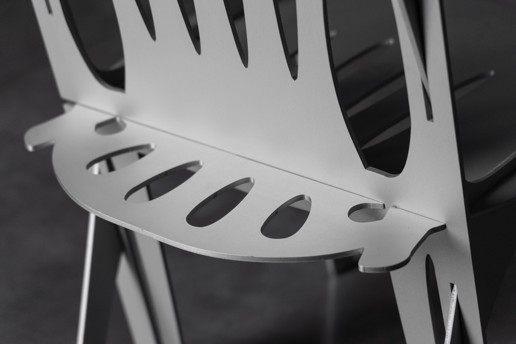Flatscreen chair conceived as contemporary art object