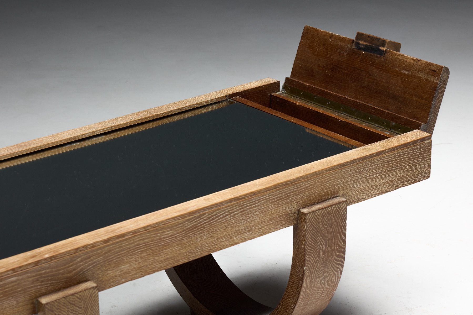 Gallery level Art Deco coffee table crafted from oak