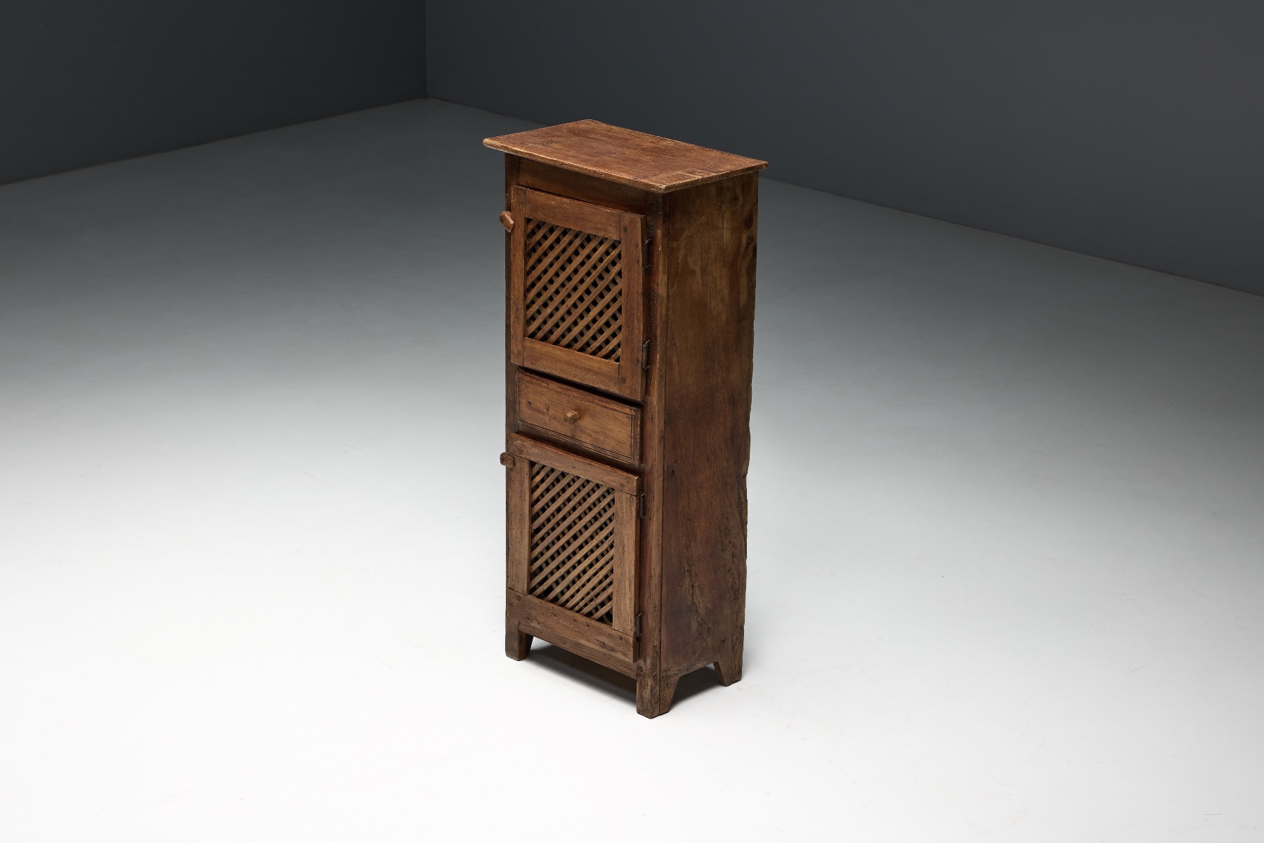 Gallery level 19th century folk art cabinet
