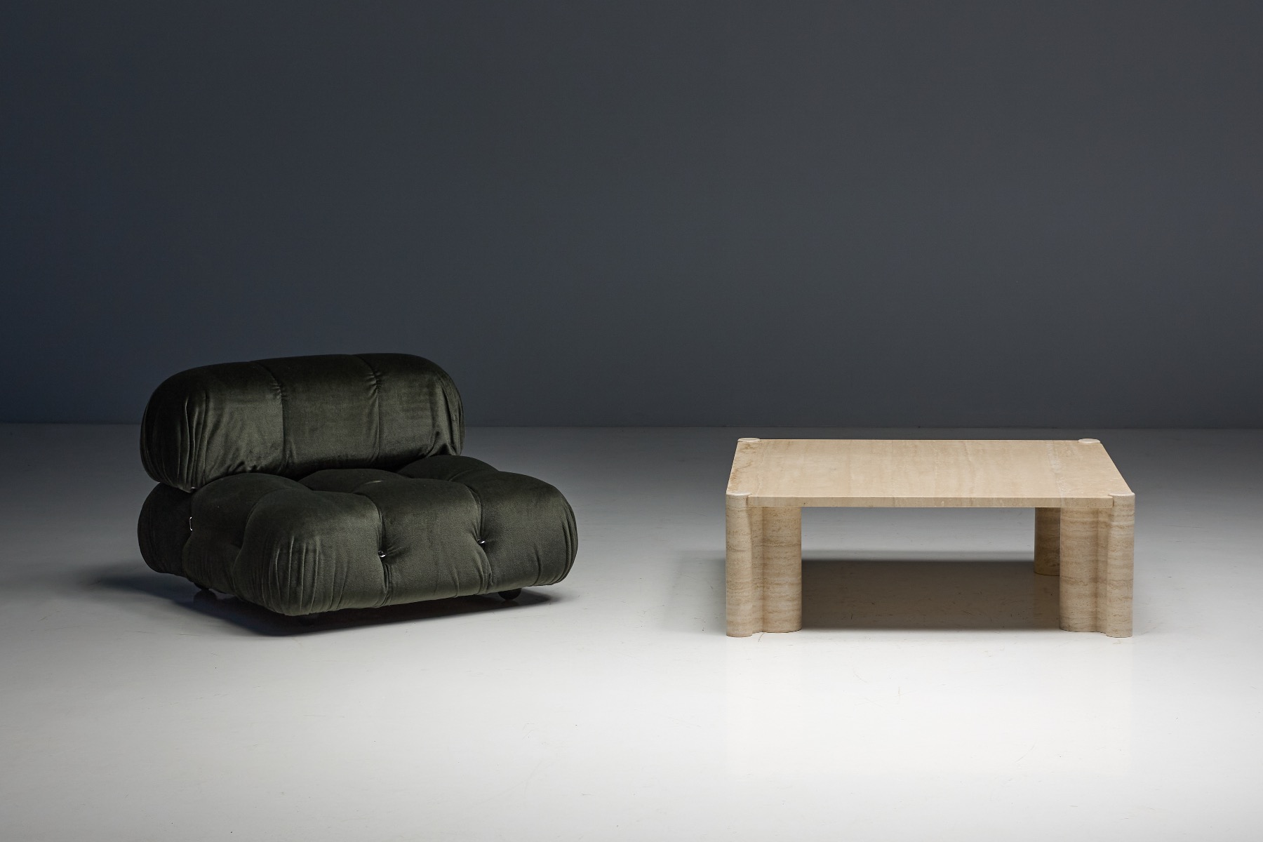 Italian design travertine table 1960s