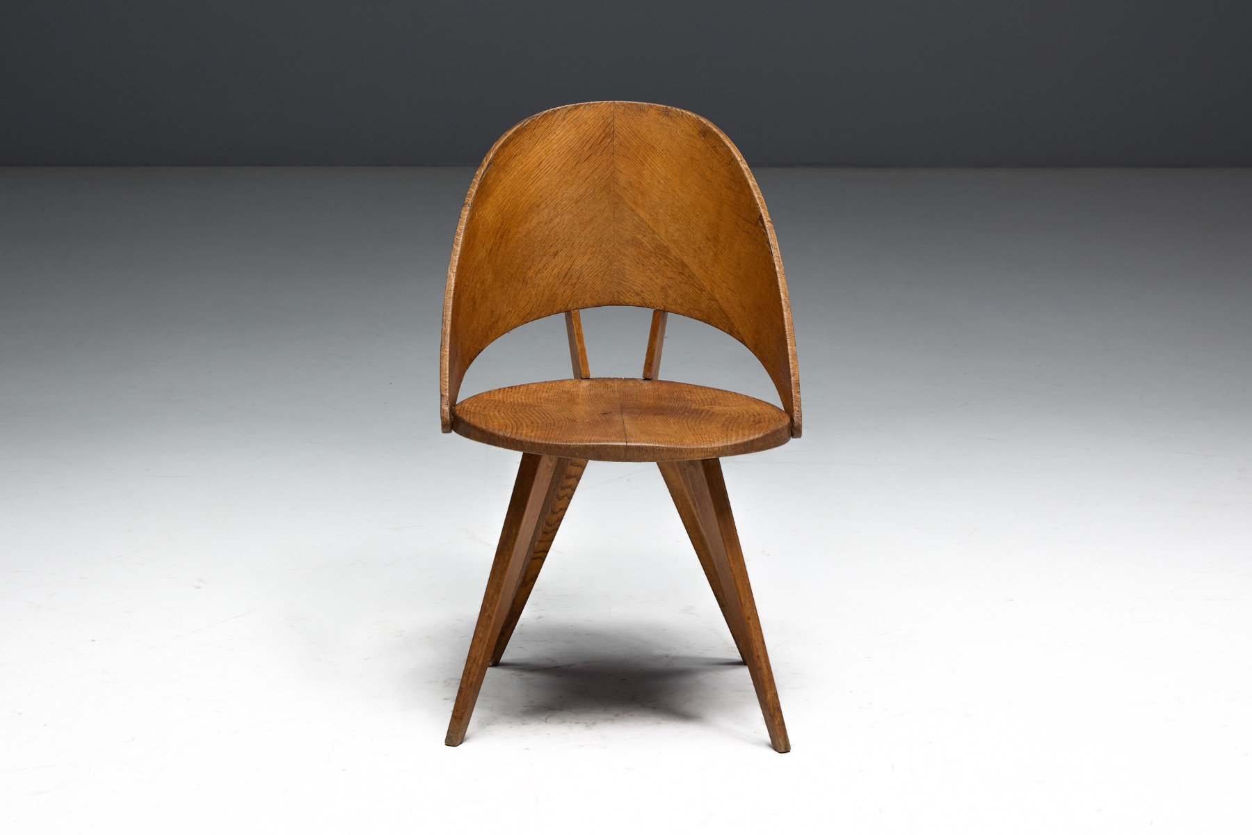 Italian modern plywood dining chairs from the mid 20th century