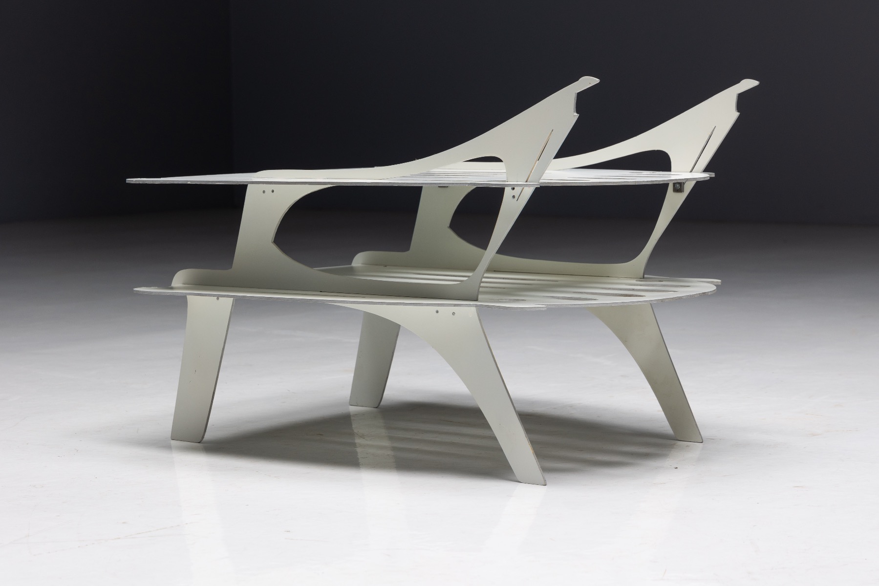 Modernist inspired Flatscreen coffee table with bold proportions