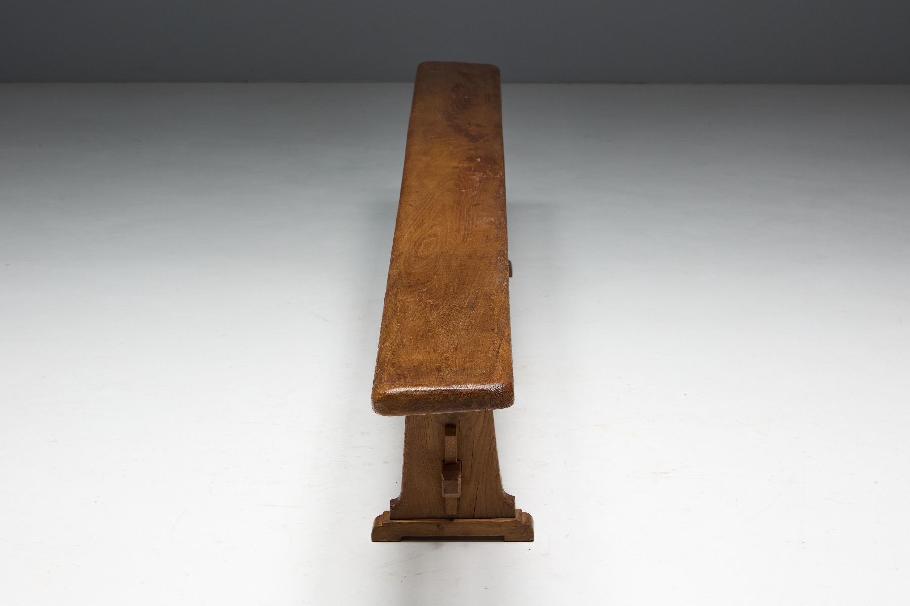 Mountain lodge style alpine bench in solid wood