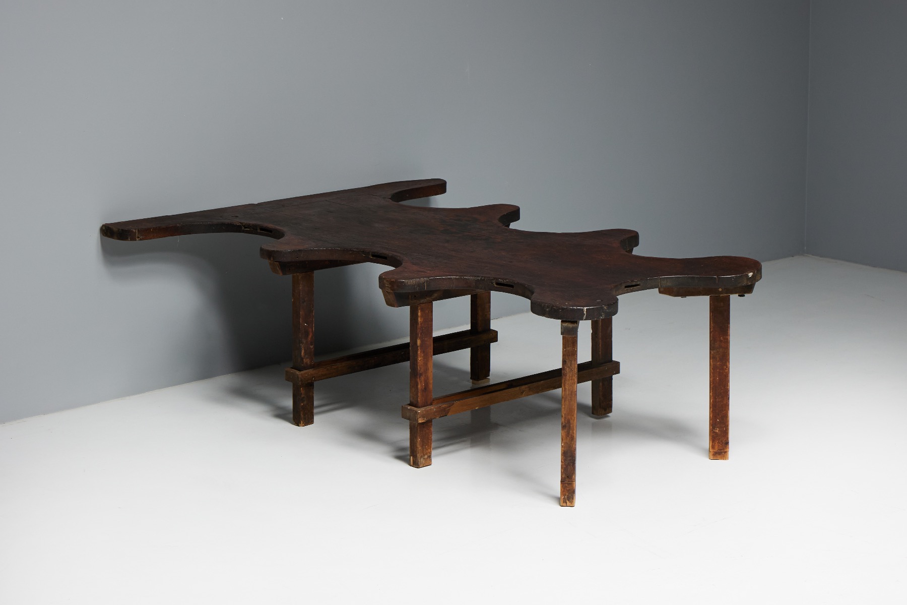 Rustic organic table with natural contours