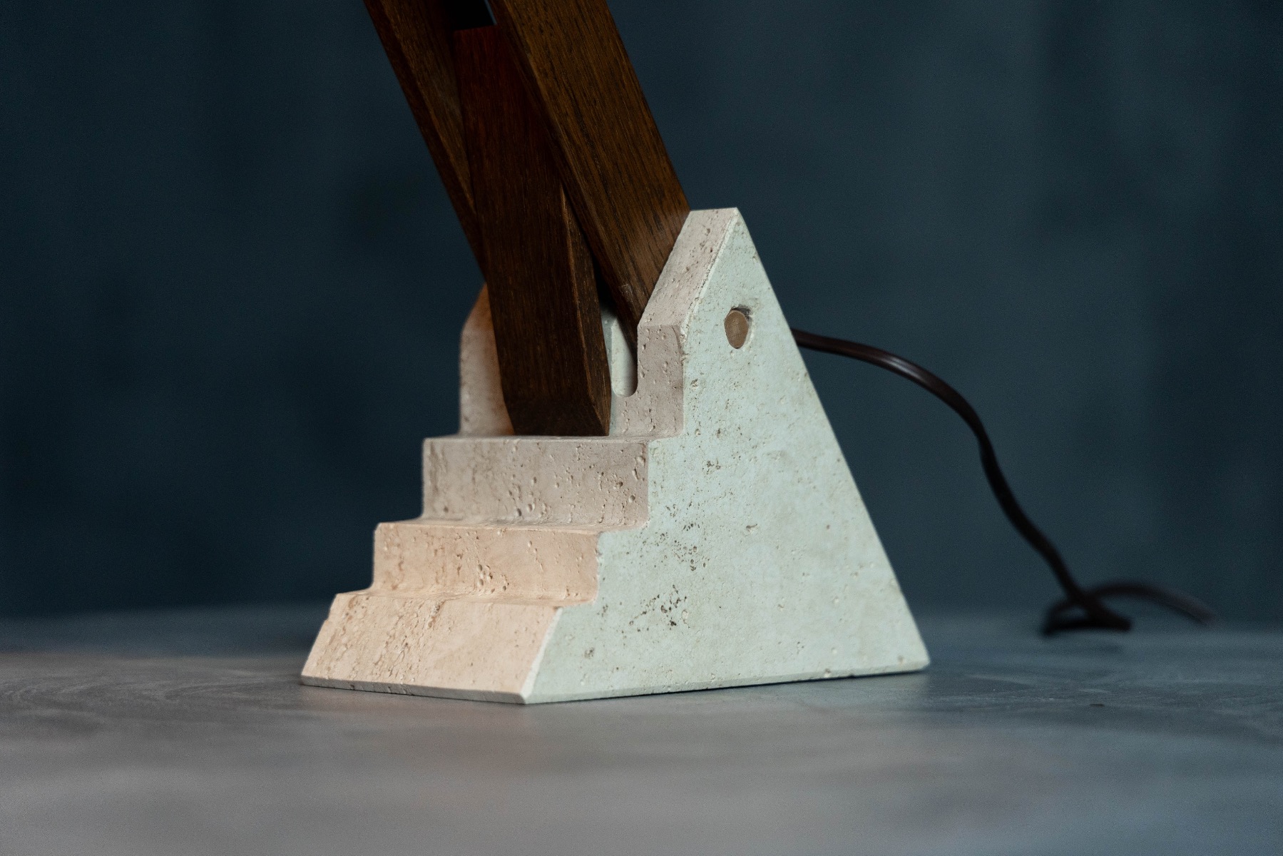 Heritage mid century brutalist table lamp