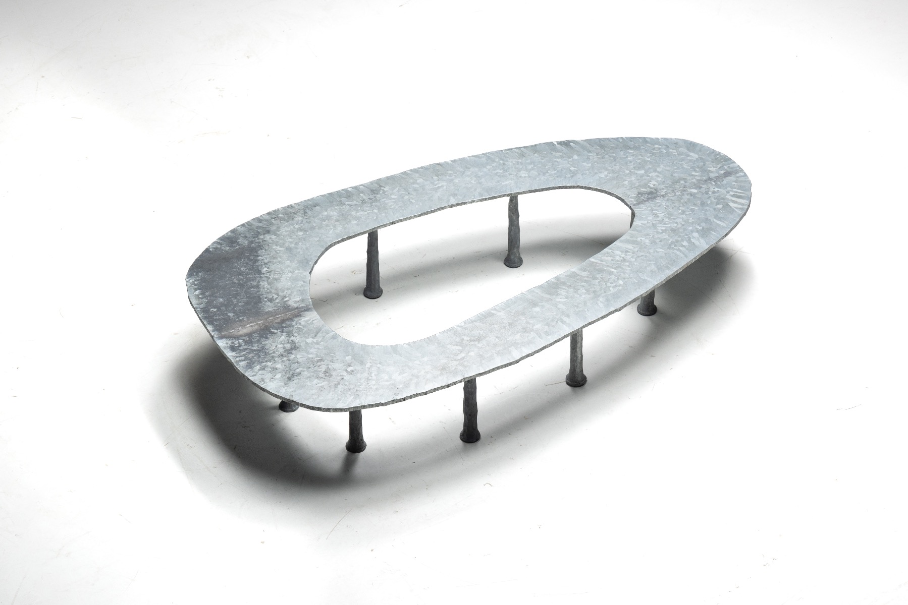 High end contemporary metal coffee table