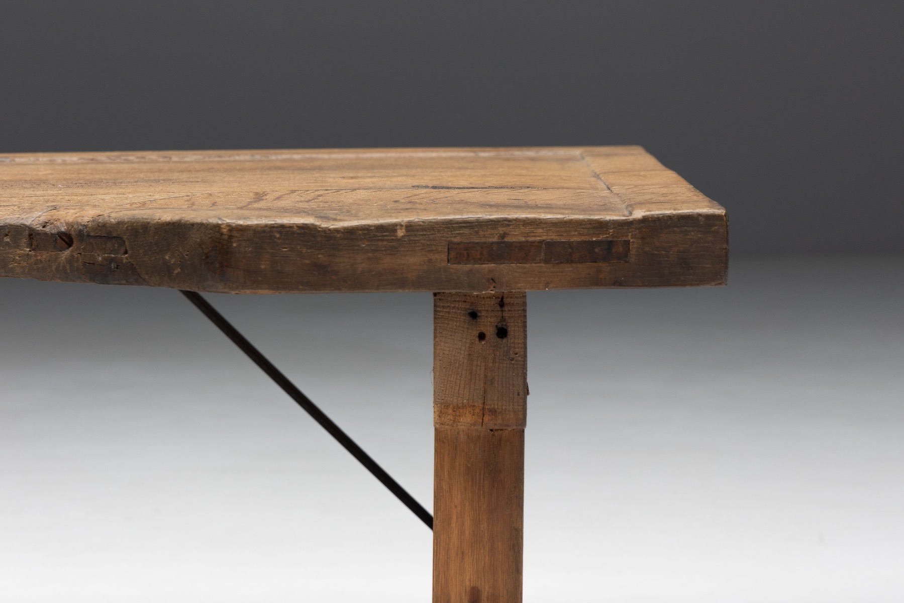 Traditional jeweller worktable with utilitarian design