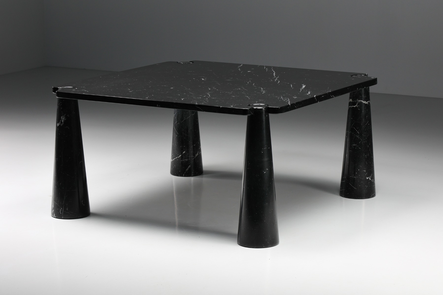 Angelo Mangiarotti Eros square marble dining table from the 1970s